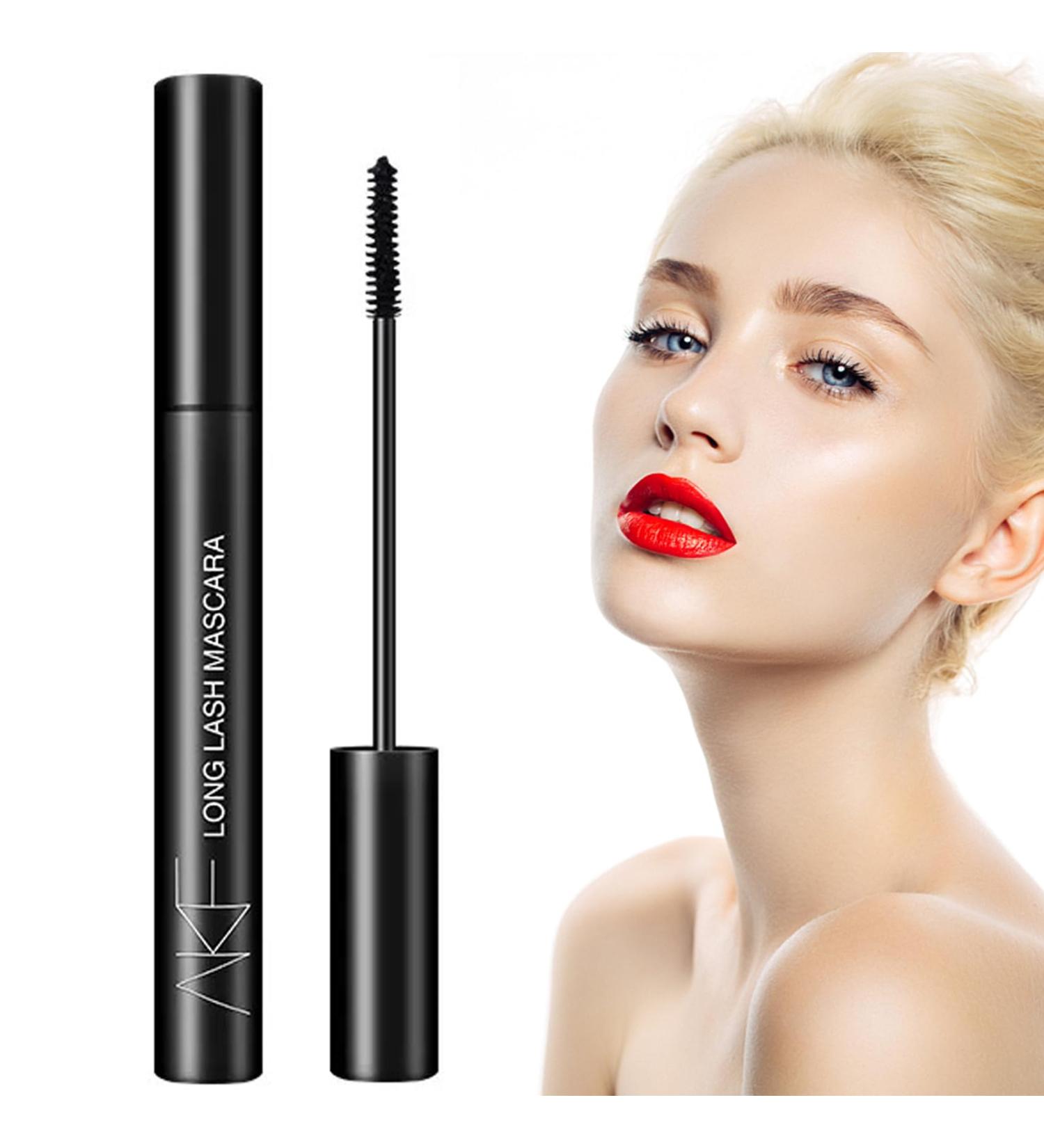 Primer Mascara - Tapered Head Eyelashes Mascara Smudge-Proof and Water Resistant Longwearing Makeup for Home Traveling Dating Gathering Working Shakven Slim Makeup 01# Black - Buy Online on GoSupps.com
