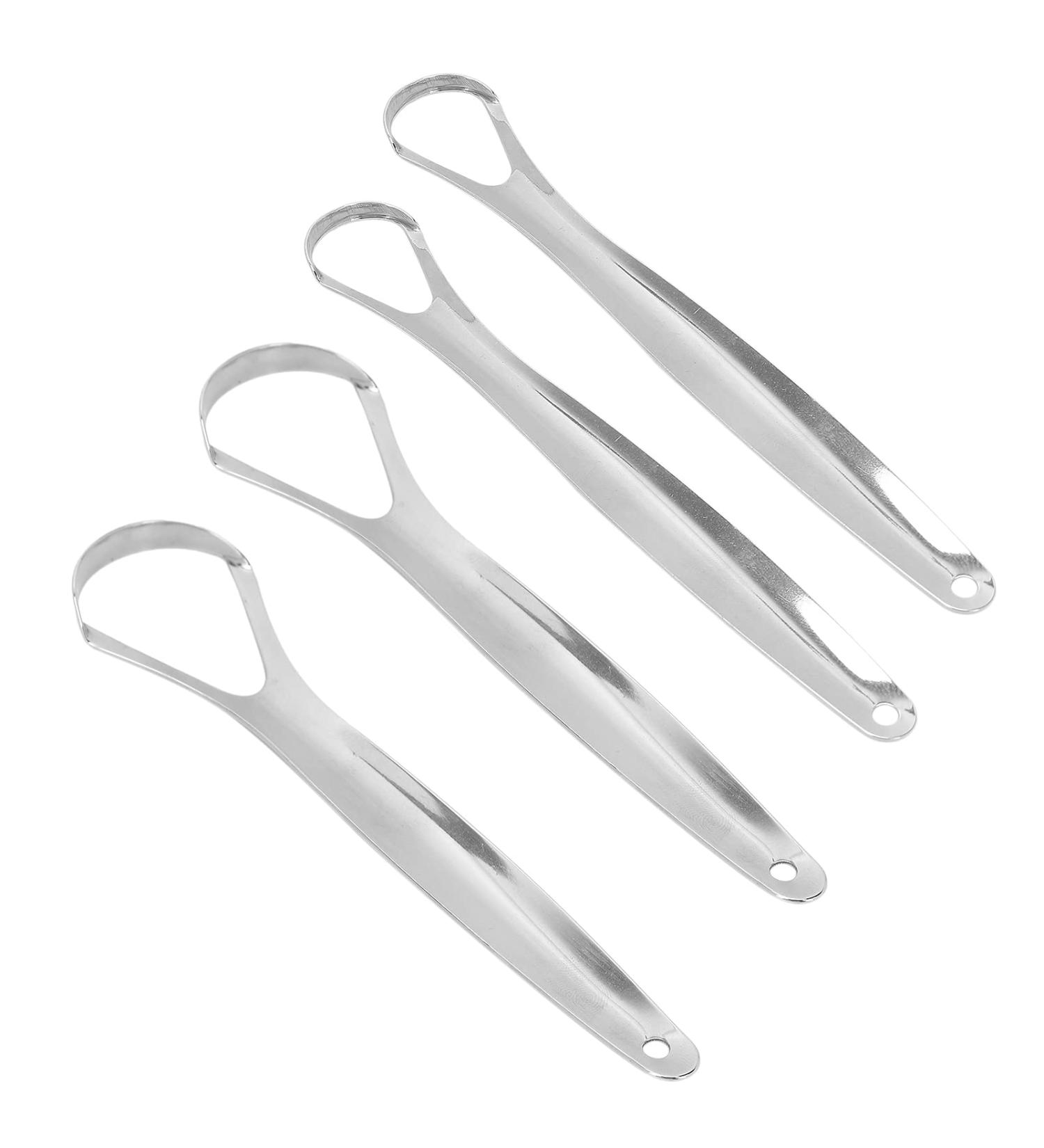 Buy Adult Tongue Scraper 2 Pack - Portable Reusable Stainless Steel Breath Freshener | International Shipping Available - Buy Online on GoSupps.com