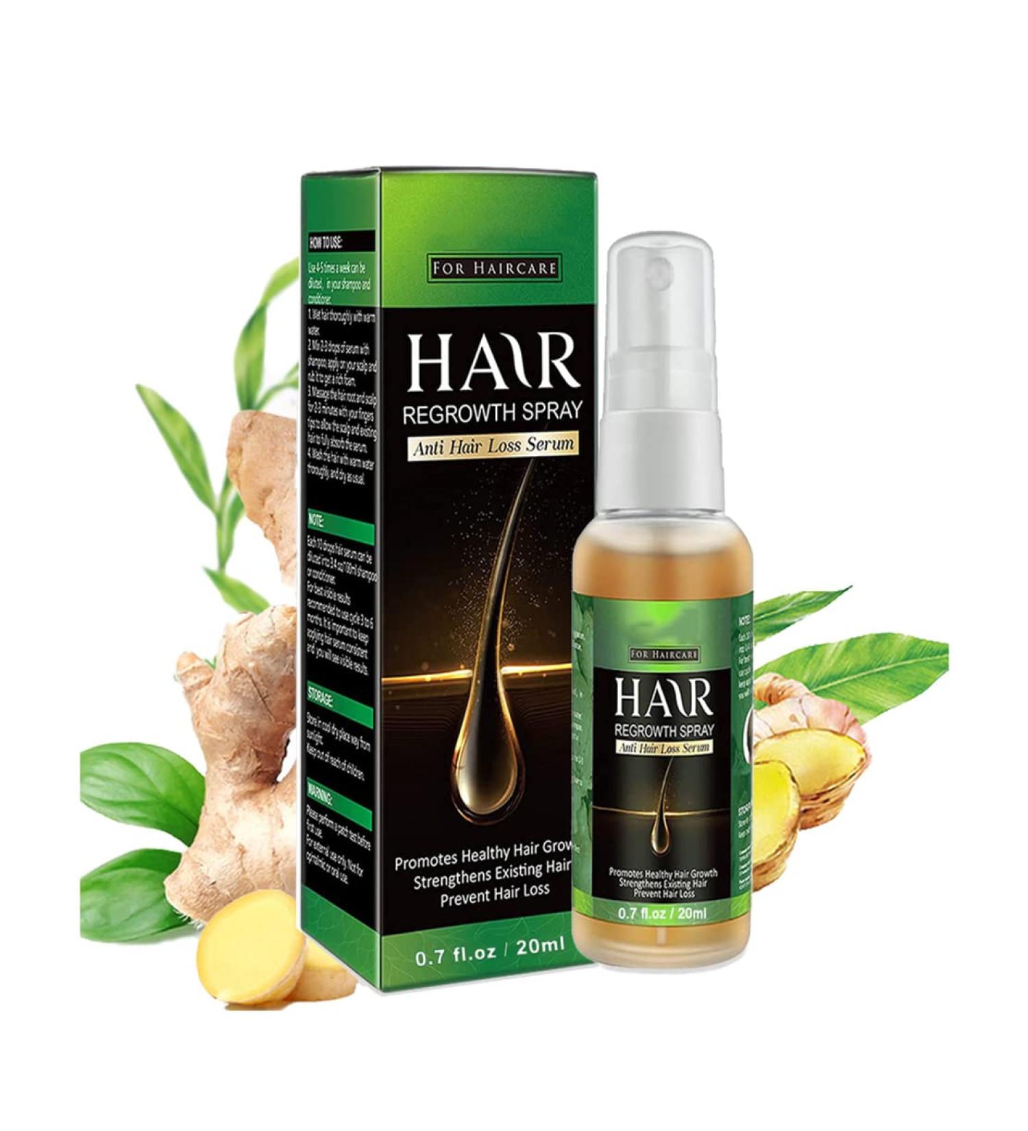  HADAVAKA Ginger Hair Growth Serum Hair Regrowth Spray Hair Growth Essential Oils Hair Serum Hair Nutrient Liquid Hair Conditioning Essential Oils Hair Growth Spray For Hair Care (1 pc) - Buy Online on GoSupps.com