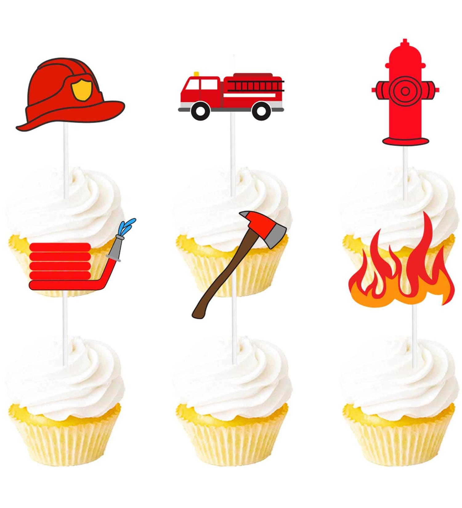 S-Cp-0036 Ice Cream Fruit Dessert Cupcake Topper Colorful Glitter Happy Birthday Sensory Pop Game Theme Decor Supplies Baby Shower Boys Girls Birthday Party Decorations - Buy Online on GoSupps.com