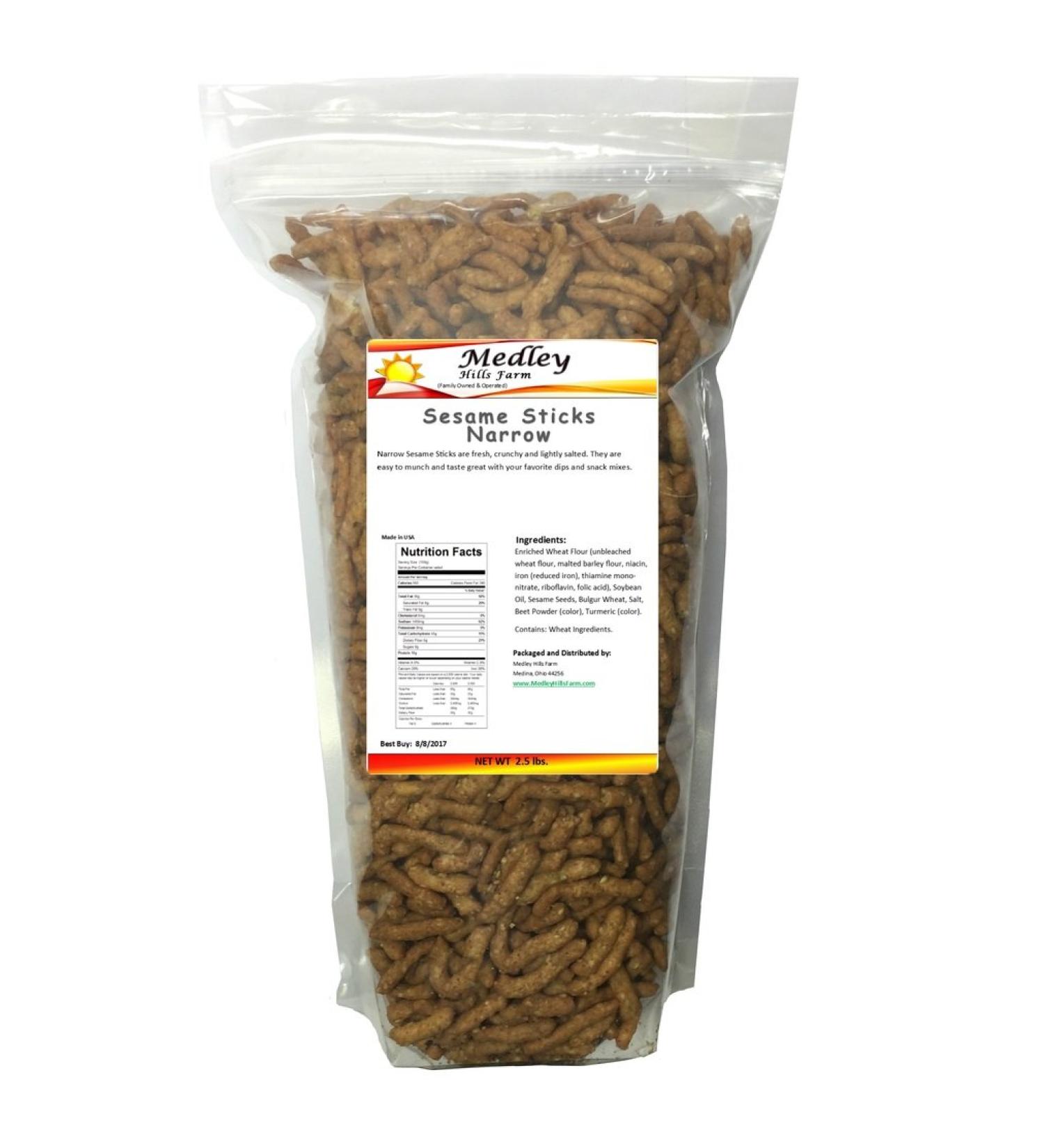 Sesame Sticks 2.5 lbs - Delicious & Fresh - Made in the USA - Buy Online on GoSupps.com