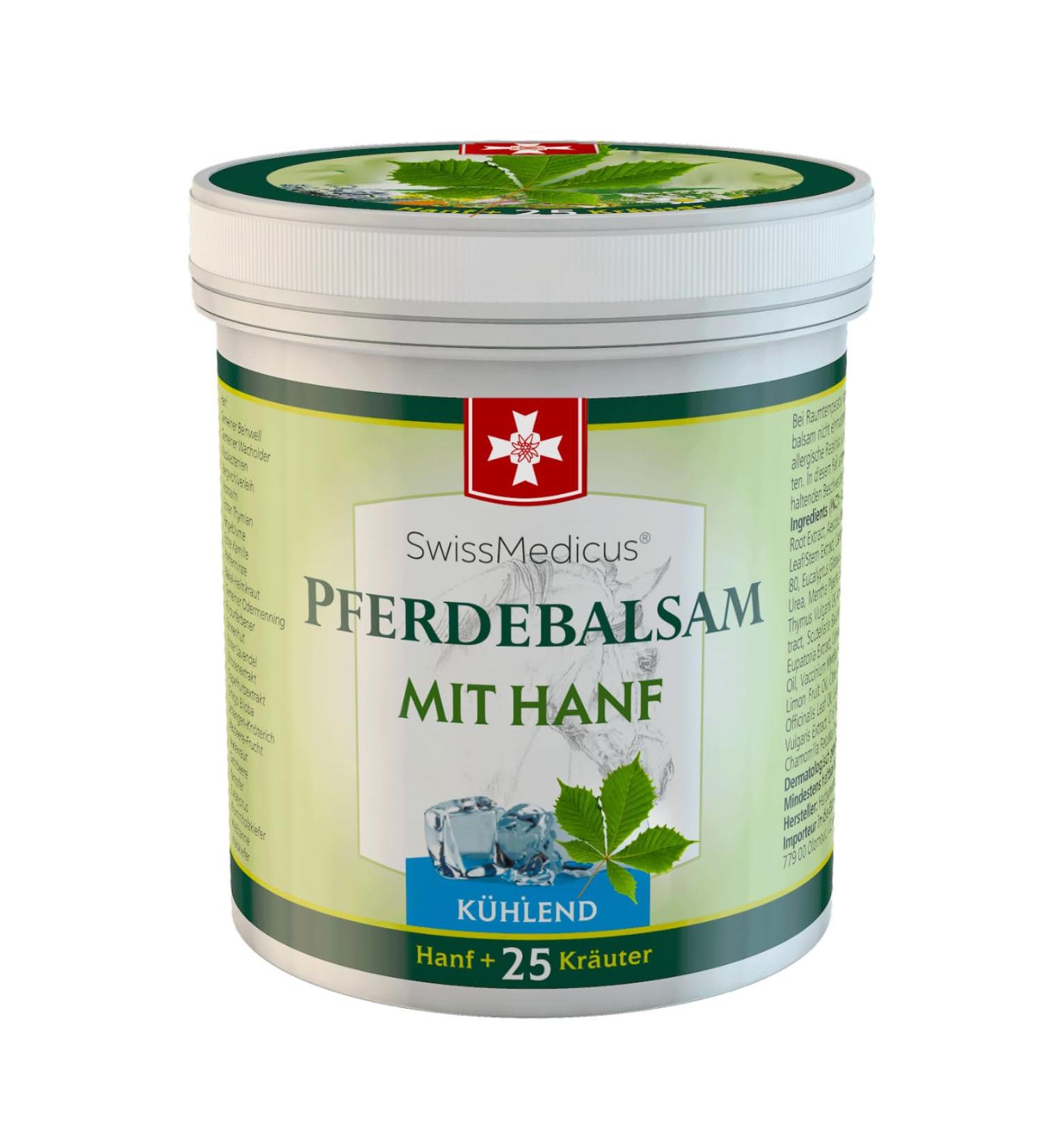 Swissmedicus Horse Balm with Hemp 500ml | Cooling Gel for Muscles & Joints | 25 Natural Extracts | Everyday Use - Buy Online on GoSupps.com