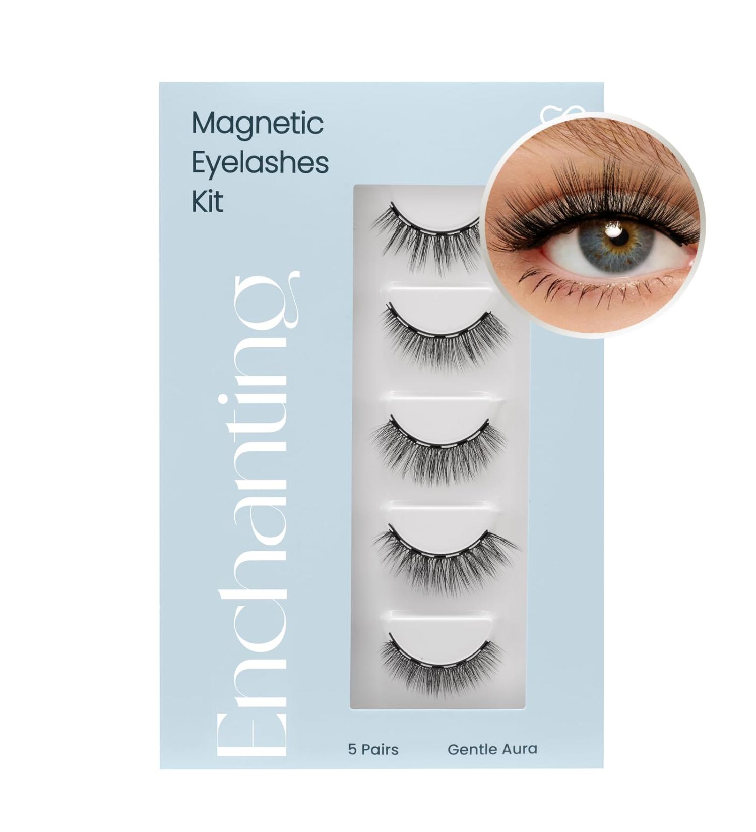 Cashmeren Magnetic Eyelashes Kit | DIY Lash Extensions at Home | Lightweight & Natural | Includes Eyeliner & Tweezers | 5 Pairs Gentle Aura - Buy Online on GoSupps.com