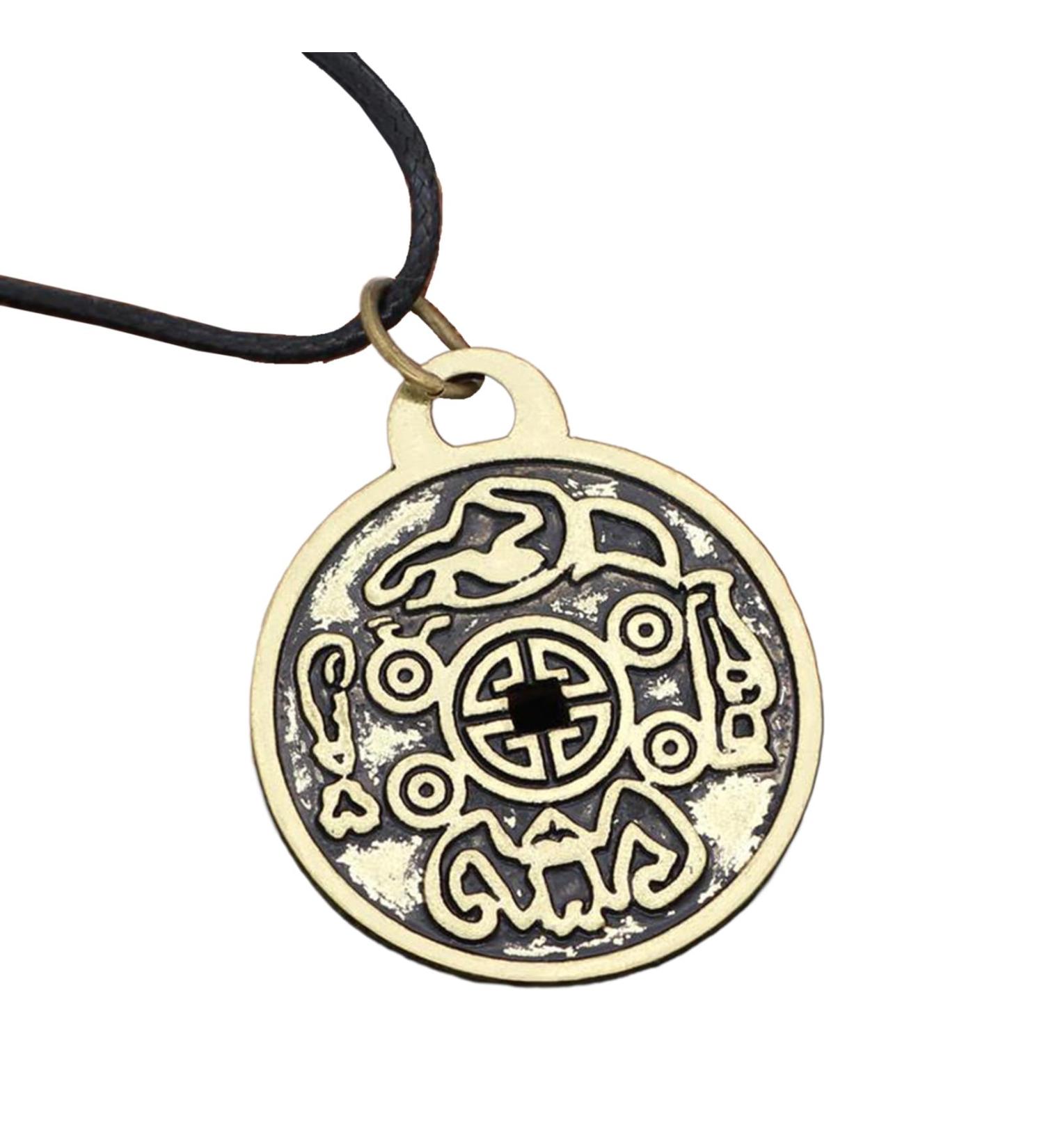 Oralgos Elegant Bronze Amulet Necklace - Stylish Adjustable Collarbone Chain Jewelry for Everyday Use - Buy Online on GoSupps.com