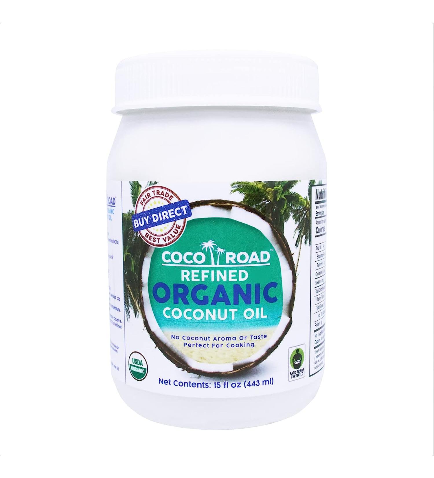 Coco Road Organic & Fair Trade RBD Coconut Oil - 15 Fl Oz - Buy Online on GoSupps.com