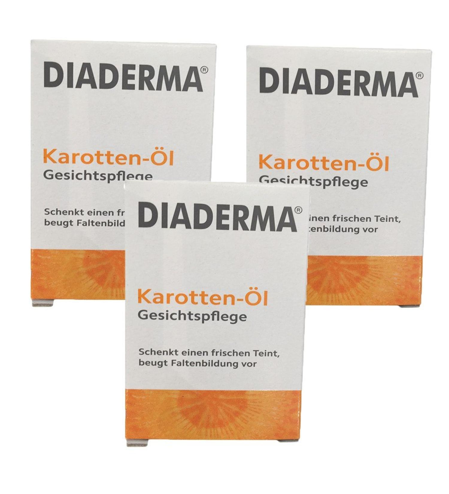 Buy DIADERMA Carrot Oil 3 x 30 ml - Traditional Formula for Healthy Skin | International Shipping Available - Buy Online on GoSupps.com