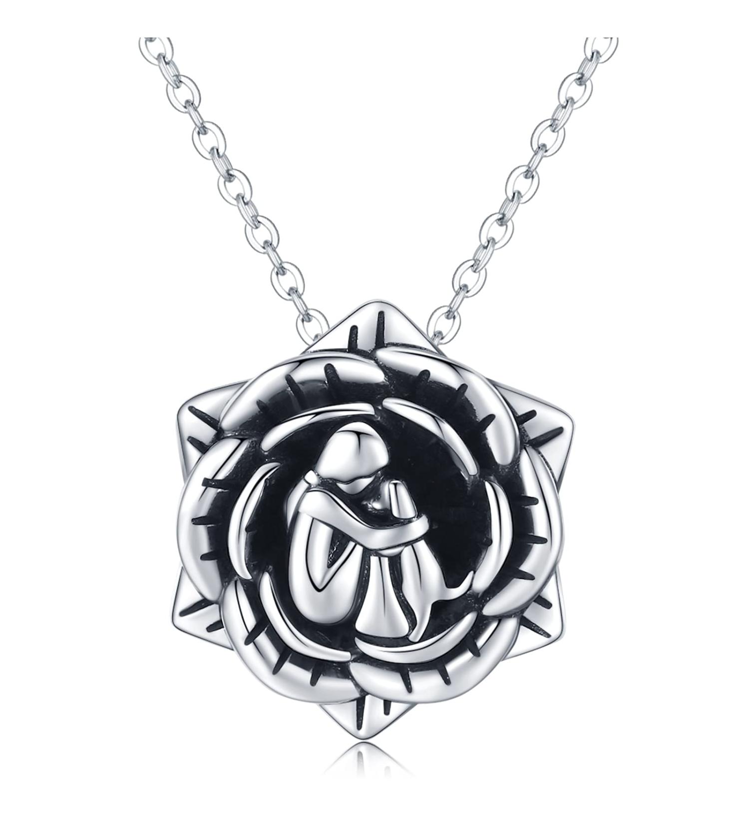 Chenghong 925 Sterling Silver Dog Pendant Necklace with Crystals | Perfect Gift for Dog Lovers & Women - Black Dog Jewelry - Buy Online on GoSupps.com
