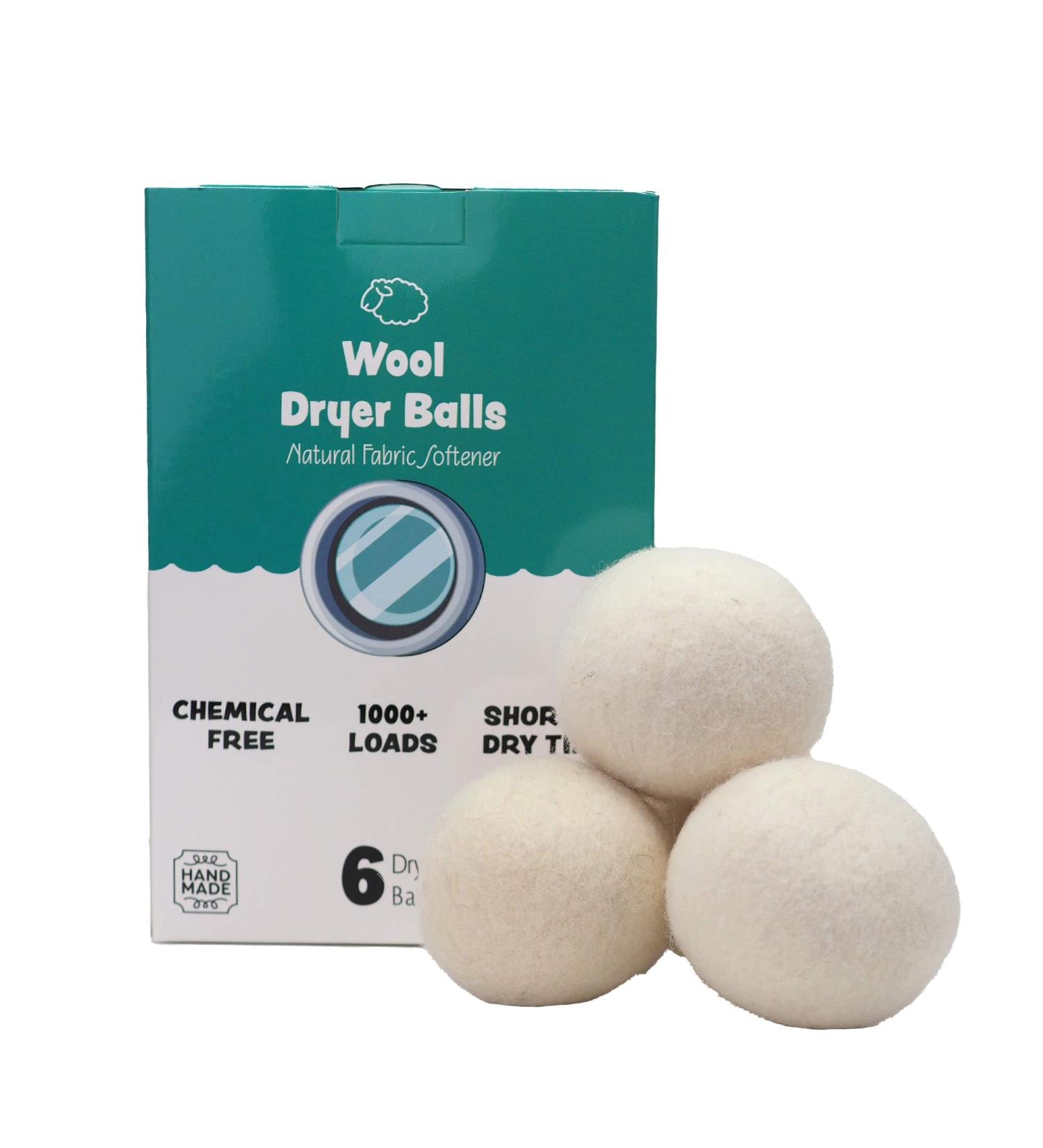 Handmade Wool Dryer Balls - Eco-Friendly Reusable Laundry Solution Reduce Wrinkles & Static - Natural Fabric Softener Up to 1 000 Loads - Buy Online on GoSupps.com