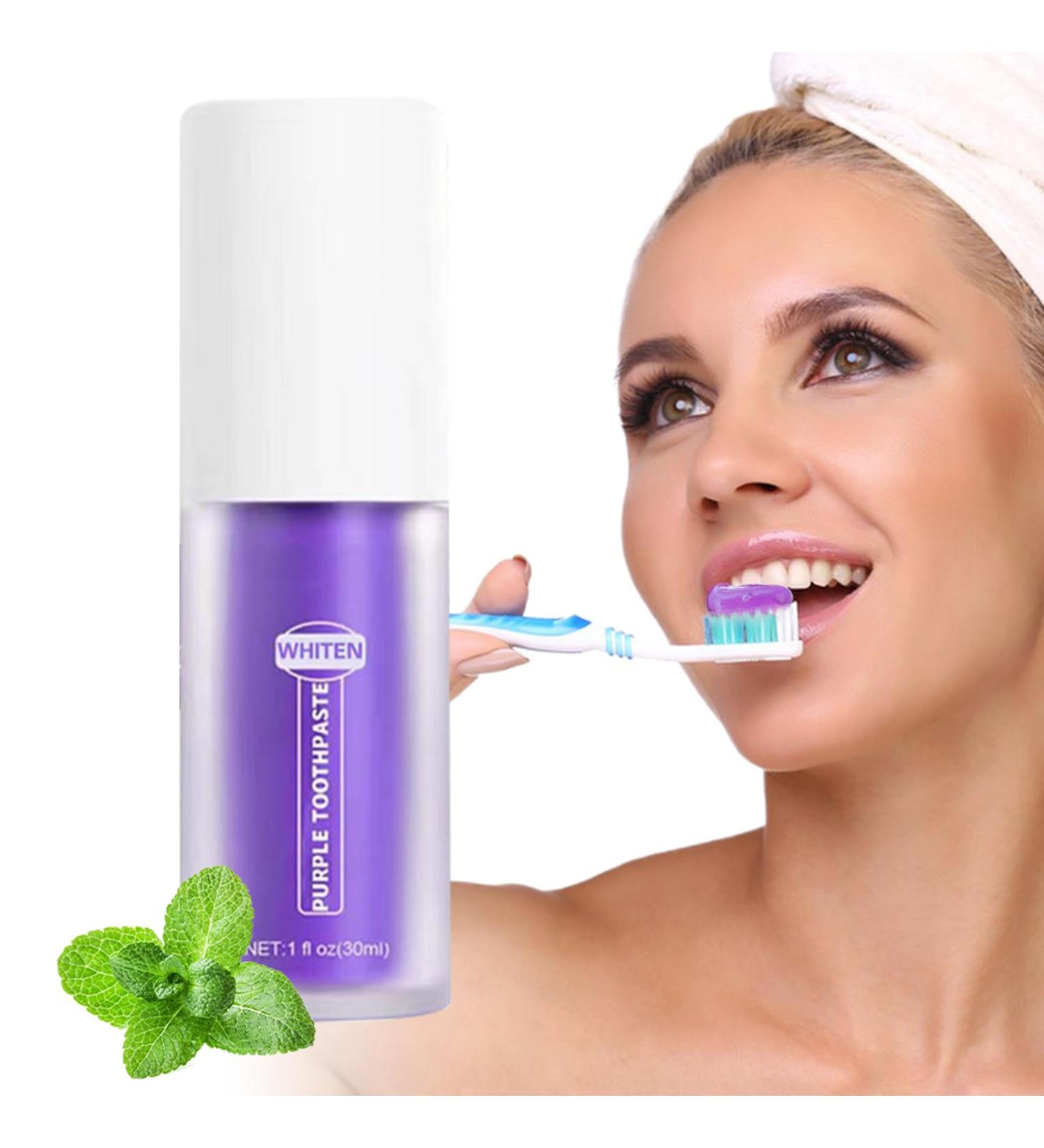 Purple Teeth Whitening Toothpaste - Remove Stains & Achieve White Teeth | 30ml Color Correction Formula - Buy Online on GoSupps.com