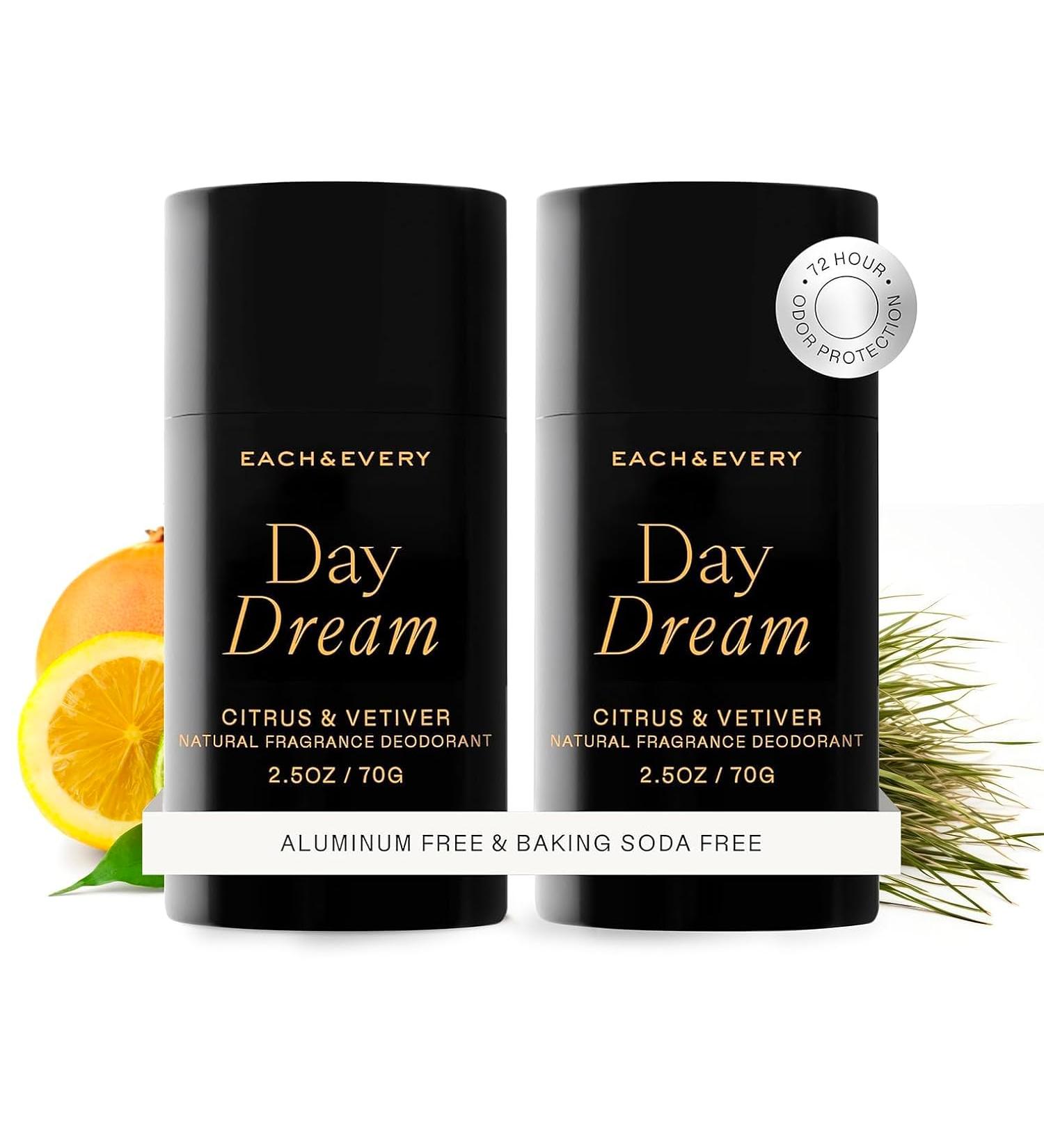 Each & Every All Natural Deodorant for Men- Aluminum-Free Sensitive Skin Plant-Based Baking Soda-Free Long Lasting 24 Hr Odor Control - Citrus & Vetiver Travel Size (2 Pack 2.5oz) Citrus & Vetiver 2.5 Ounce (Pack of 2) - Buy Online on GoSupps.com