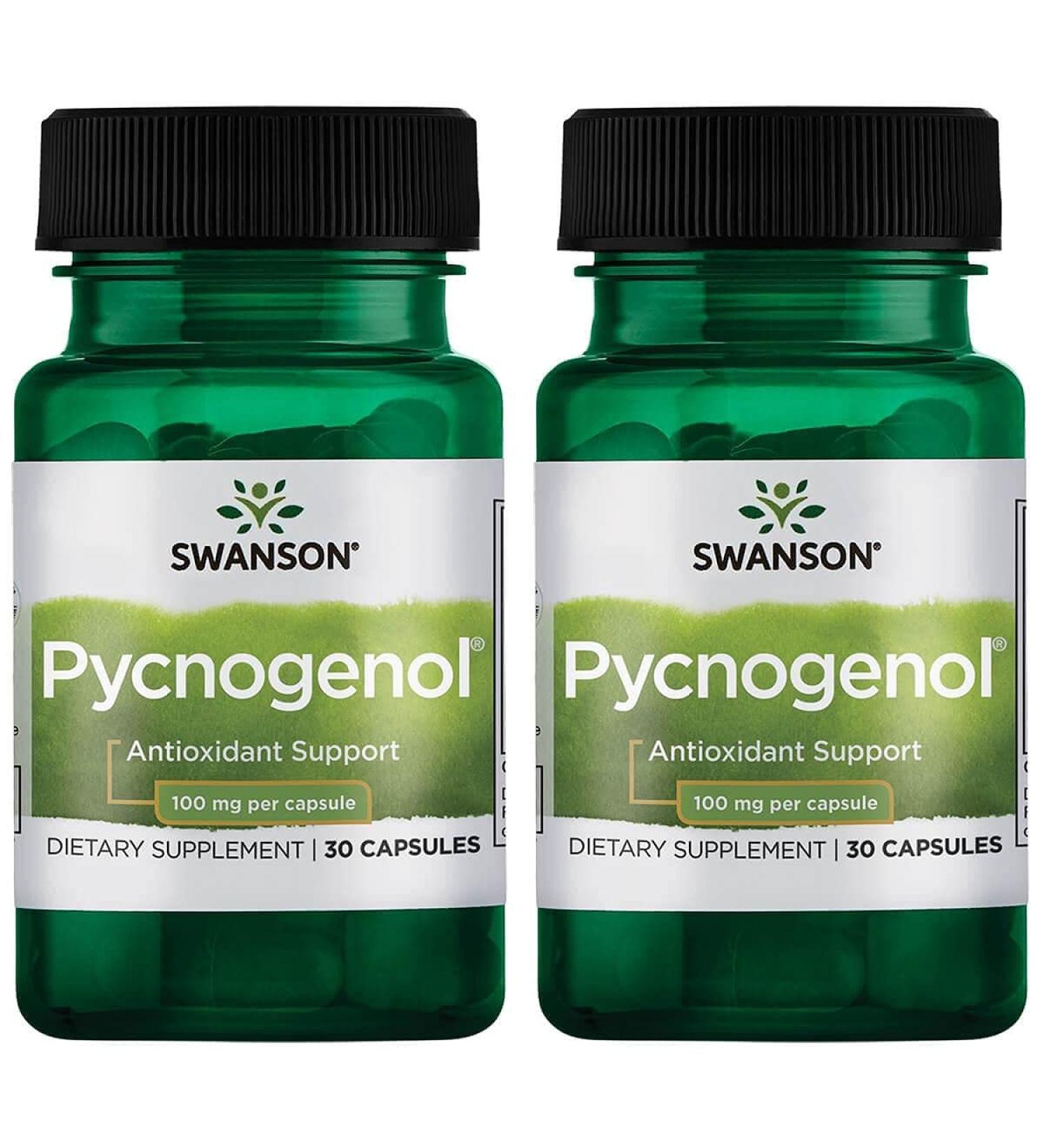 Buy Swanson Pycnogenol 100mg 30 Capsules - 2 Pack | Premium Antioxidant Supplement - Fast International Shipping - Buy Online on GoSupps.com