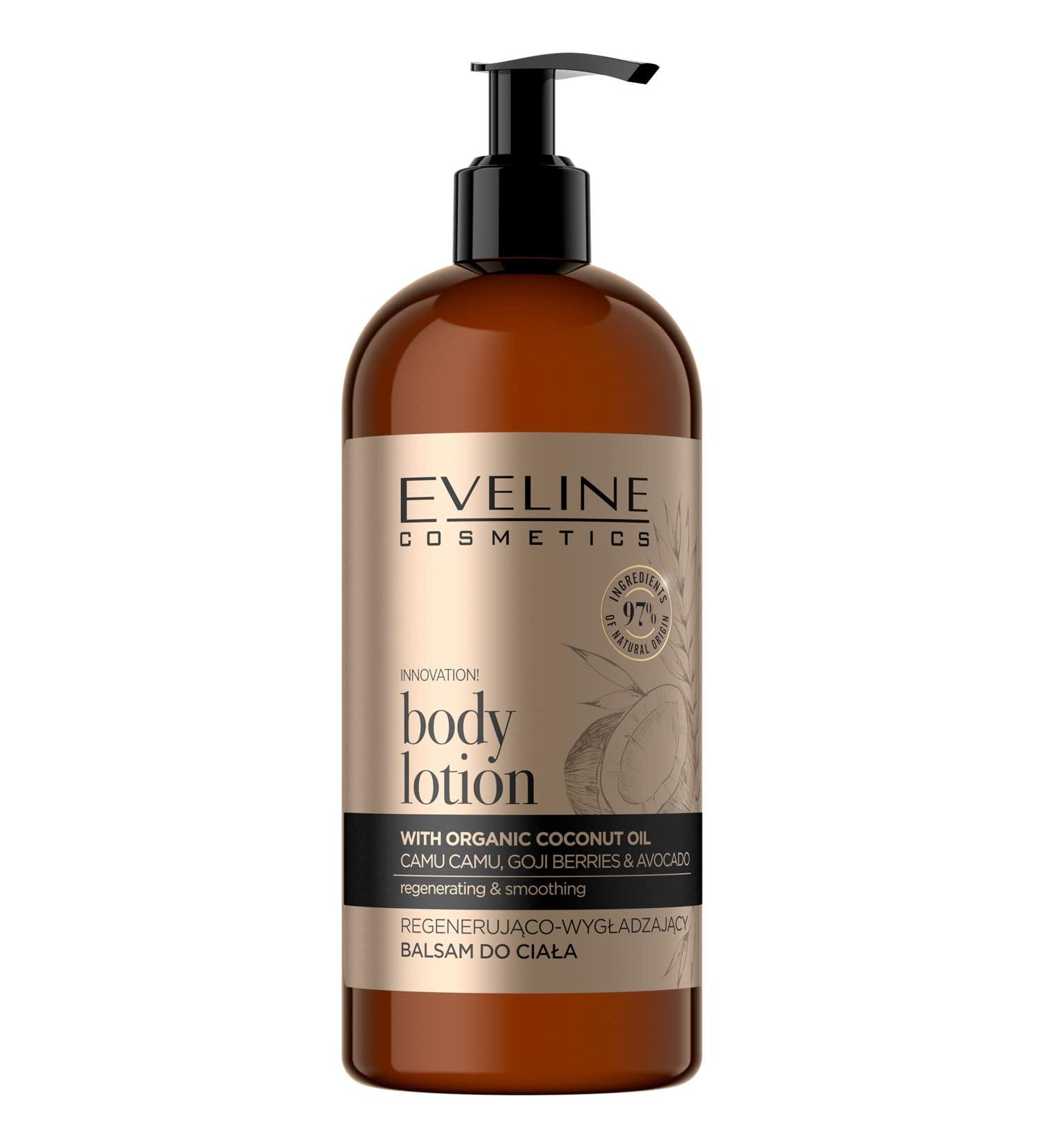 Eveline Cosmetics Organic Gold Regenerating Body Lotion 500ml - Nourishing & Smoothing for All Skin Types - International Shipping Available - Buy Online on GoSupps.com