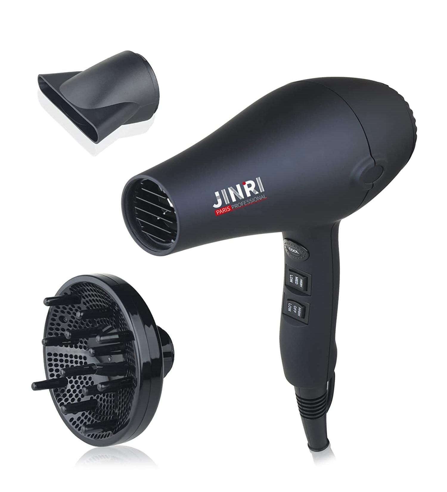 1875w Hair Dryer Lightweight and Quiet Ionic Blow Dryer with Diffuser Concentrator Professional DC Motor for Salon 2 Speed and 3 Heat Settings Dark Blue - Buy Online on GoSupps.com