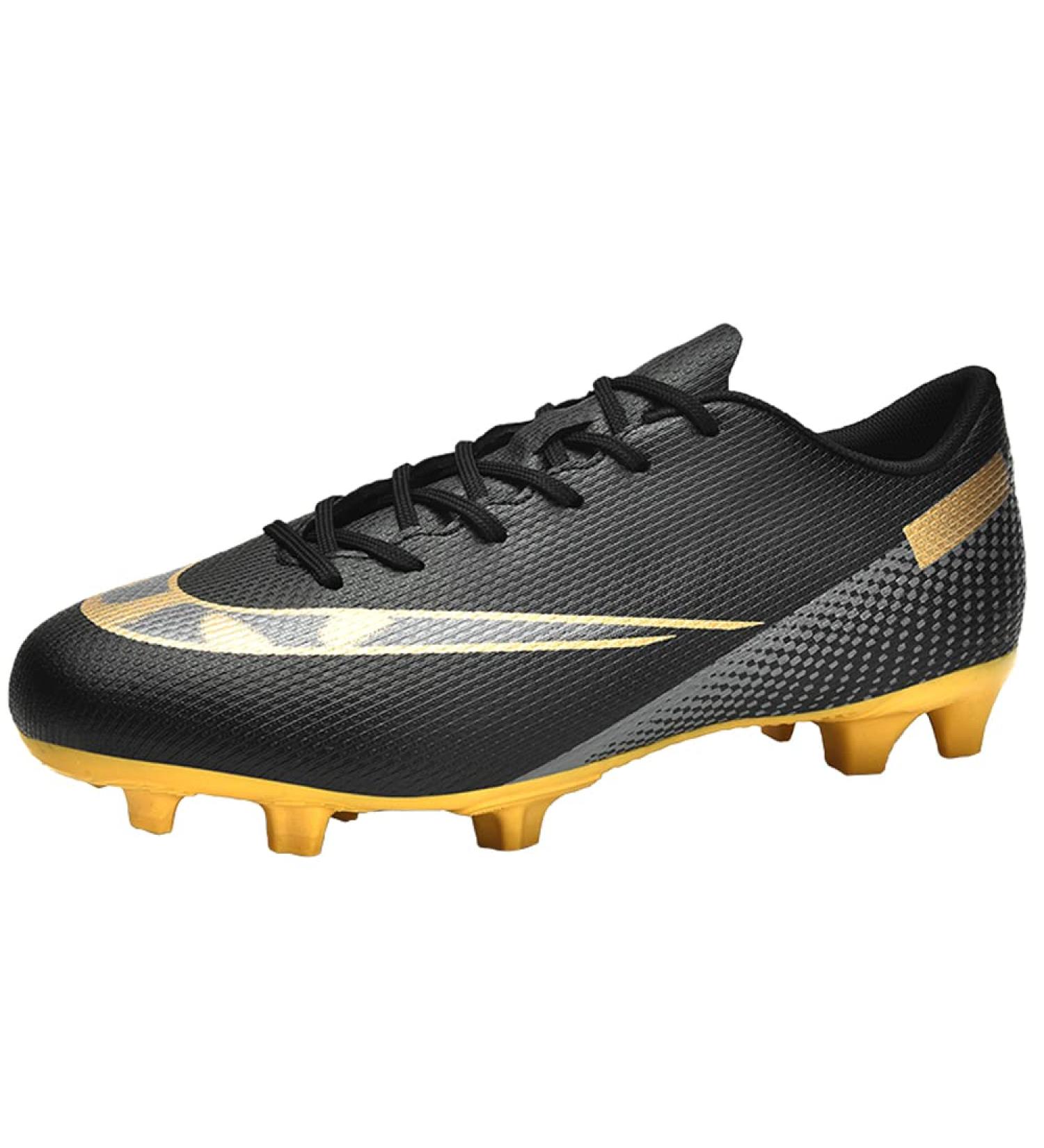 Aiqzsh Mens Soccer Athletic Shoes - Professional Spikes for Outdoor Sports - Size 8.5 Black - Buy Online on GoSupps.com