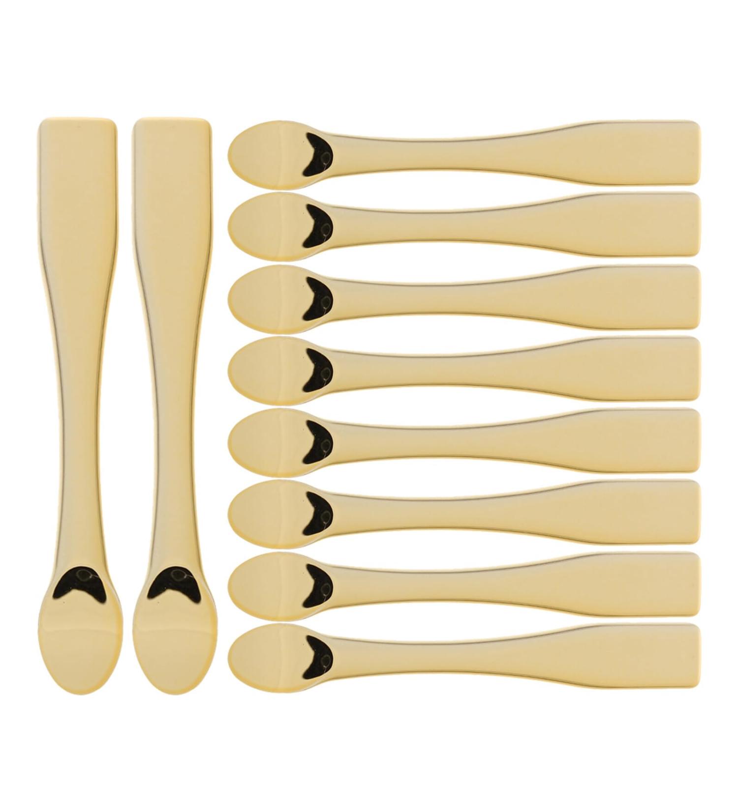  SOESFOUFU 10 Pieces Mask Spoon Face Mask Mini Balls Spatula Eye Cream Dessert Spoon Mini Cosmetic Spatula Mini Gold Bottles Cosmetic Abs Make Up - Buy Online on GoSupps.com