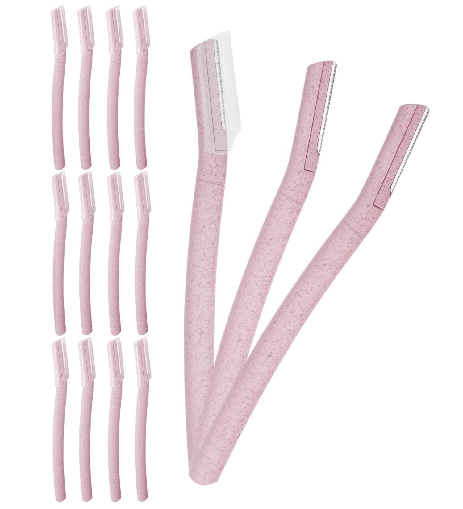 Dermaplane Razor for Women - 15 Pcs Microblade Eyebrow Razors - Peach Fuzz Removal Tool - Face Shavers for Women and Men in Pink - Buy Online on GoSupps.com