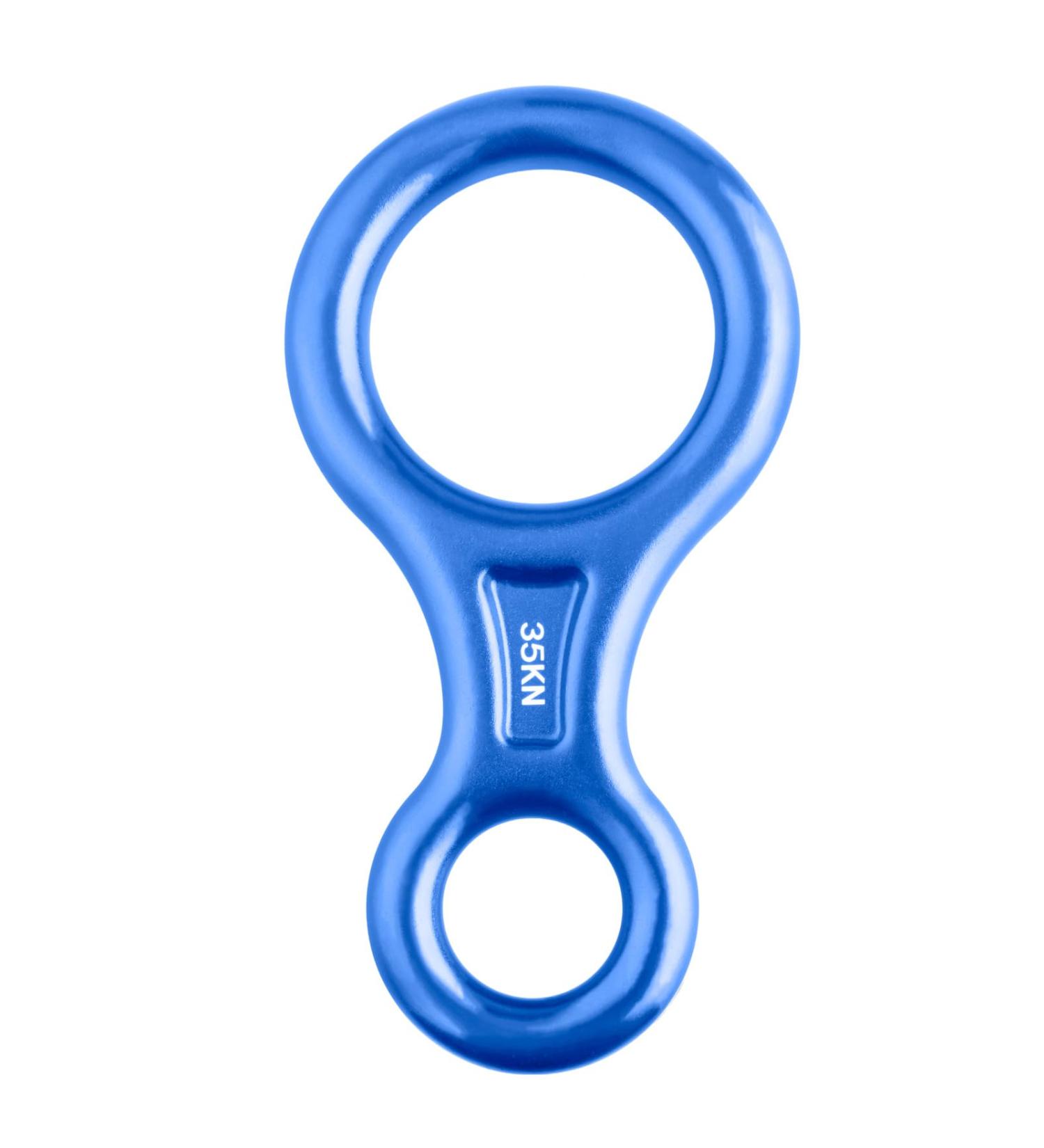Azarxis 35kN Figure of Eight Descender - Blue Climbing Gear for Outdoor Recreation | International Shipping - Buy Online on GoSupps.com