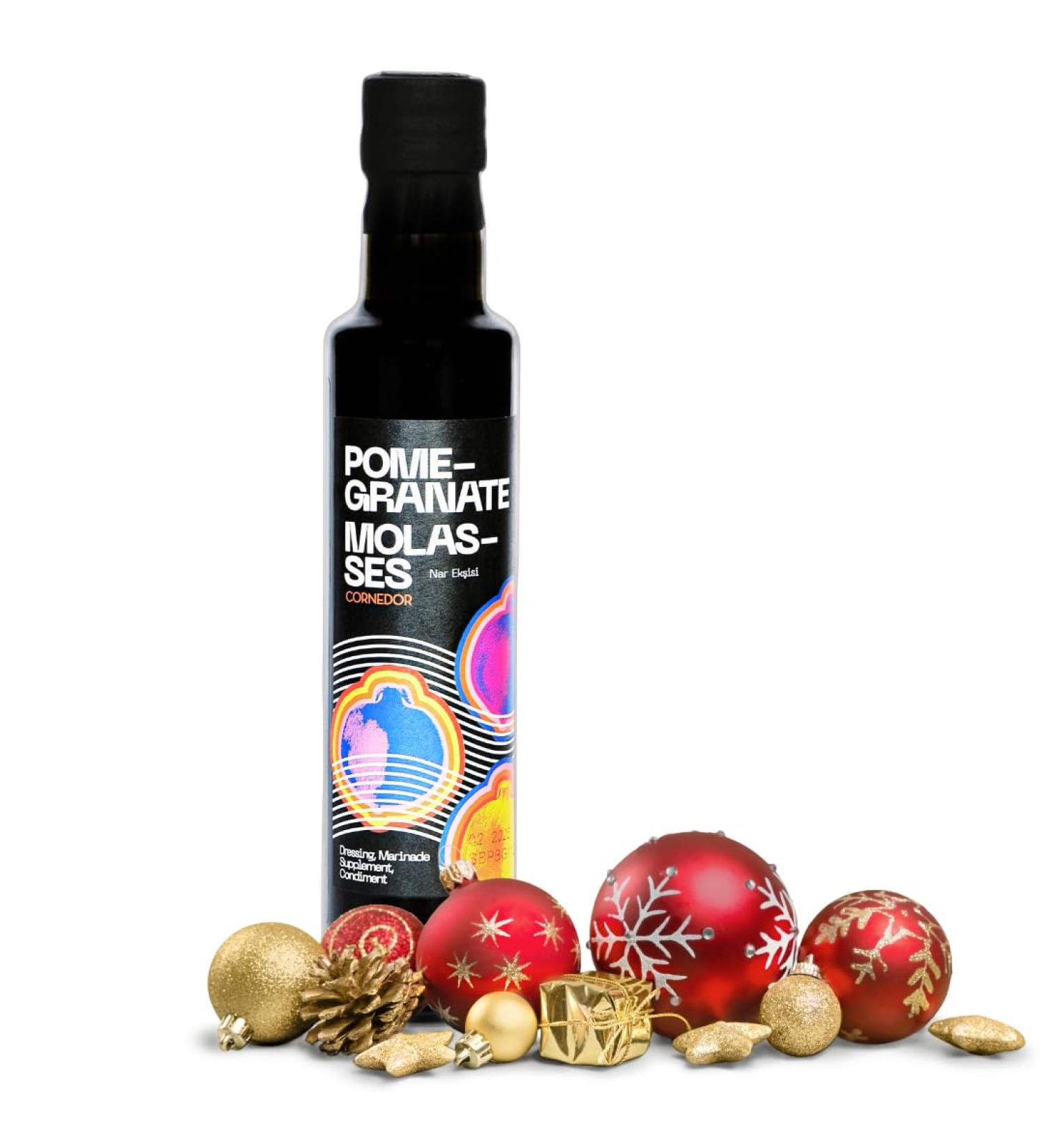 Pomegranate Molasses 250ml - Sweet-Sour Syrup Dressing Marinade Seasoning - 100% Fruit, No Added Sugar or Additives - Buy Online on GoSupps.com