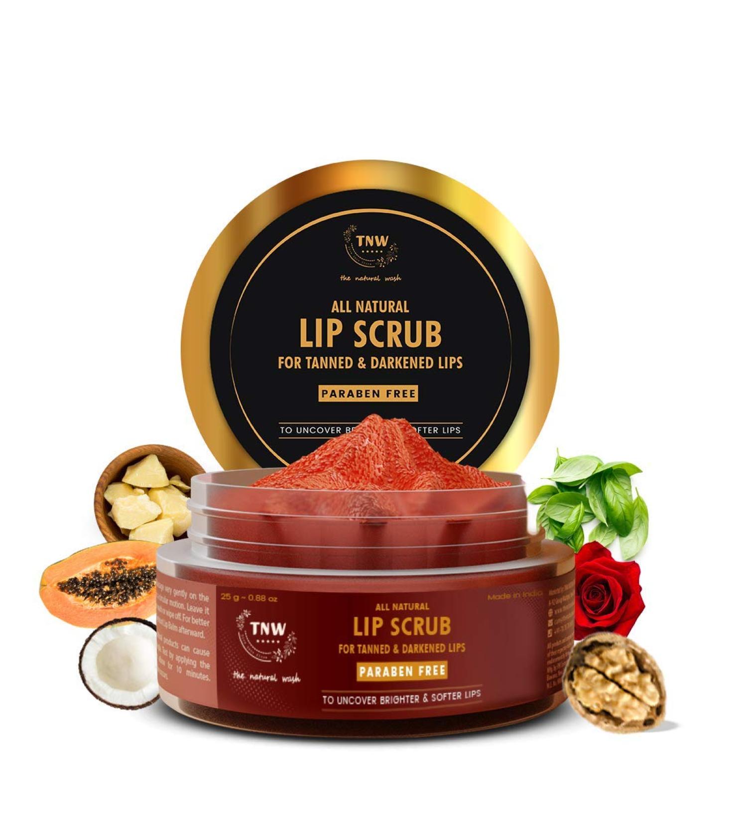Buy Lip Lightening & Brightening Scrub - Natural Ingredients for Tanned & Darkened Lips | Unisex 25g - Cocoa Butter Brown Sugar Shea Butter & More - Buy Online on GoSupps.com