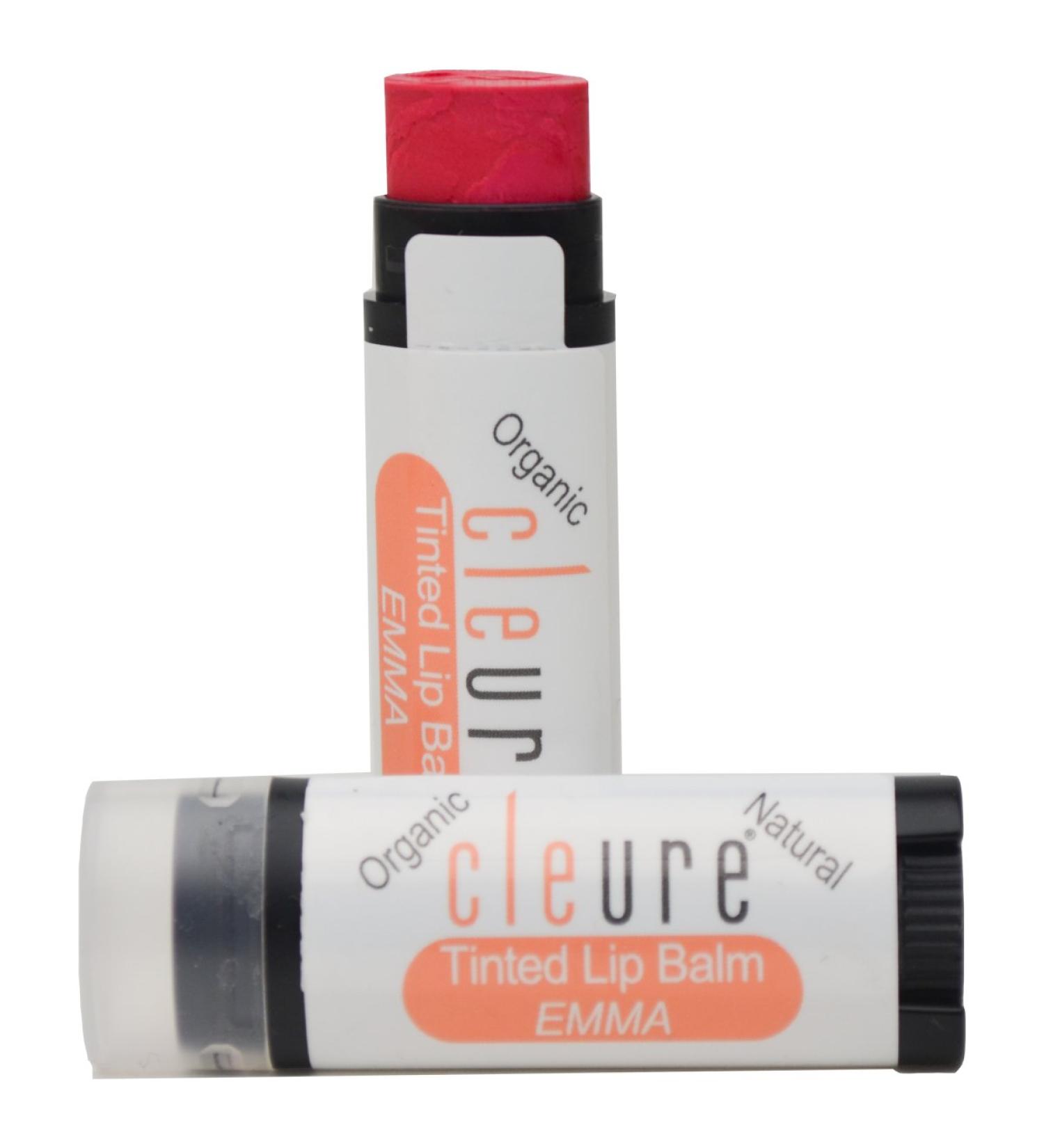 Cleure Organic Tinted Lip Balm (Emma) - 0.15 oz | Flavor-Free, Paraben-Free, Salicylate-Free, Petrolatum-Free - Buy Online on GoSupps.com