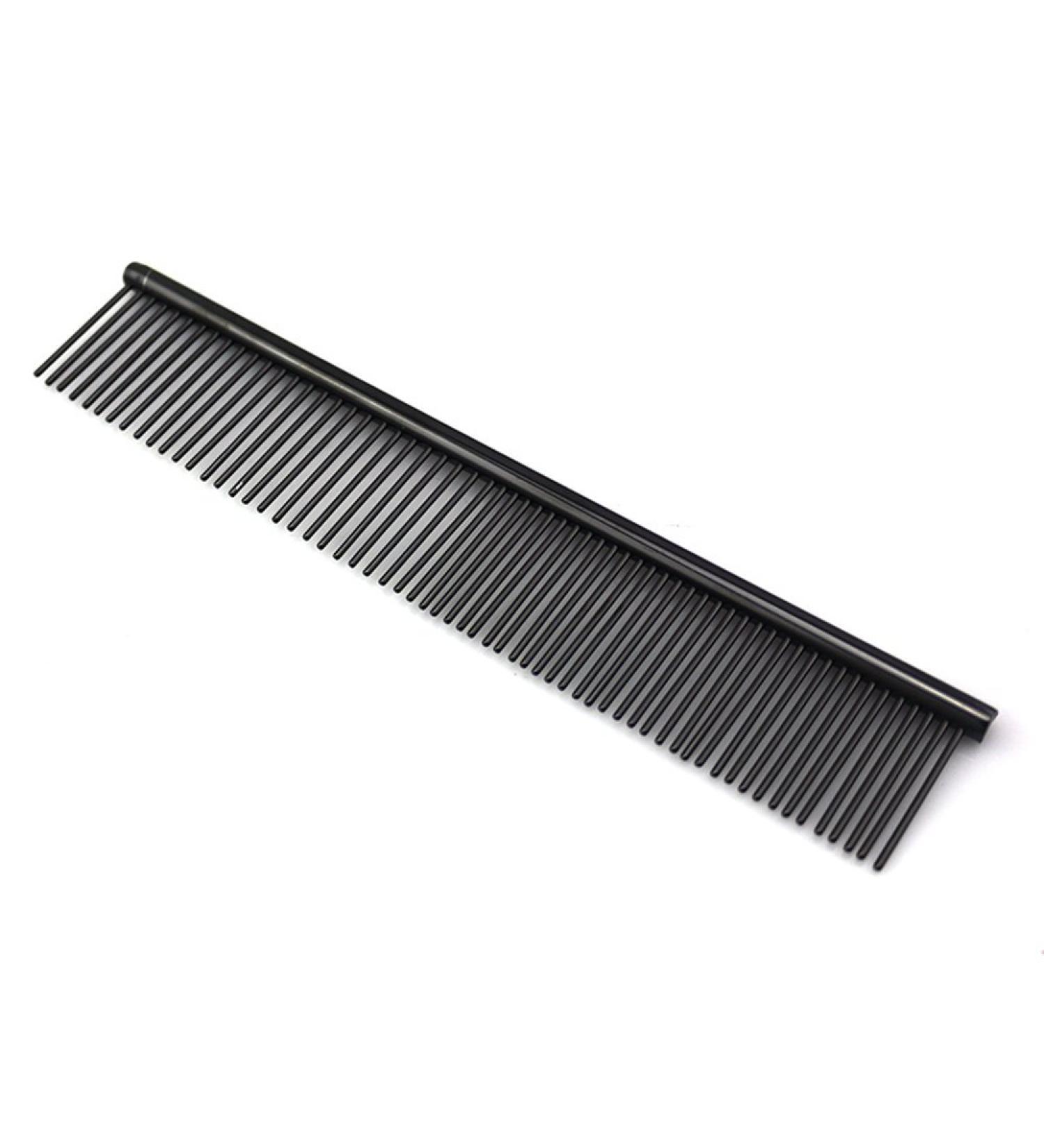 ZoCr Stainless Steel Pet Comb for Dogs and Cats - Grooming Comb with Rounded Teeth - Buy Online on GoSupps.com