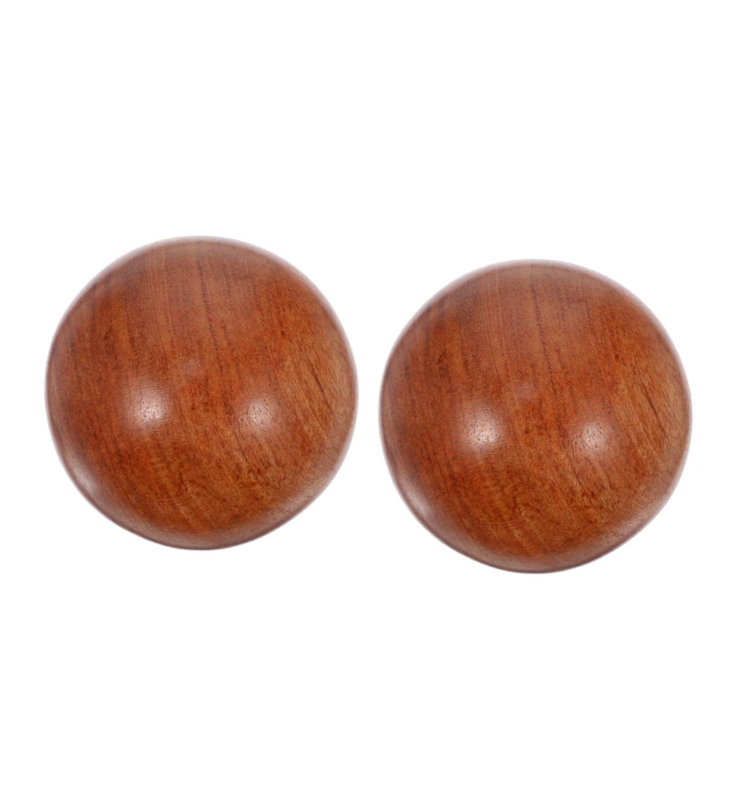 Handmade Health Ball Set - 2pcs Hand Massage Devices for Muscle Relief & Fitness Training - Red Brown 5x5x5cm - Buy Online on GoSupps.com