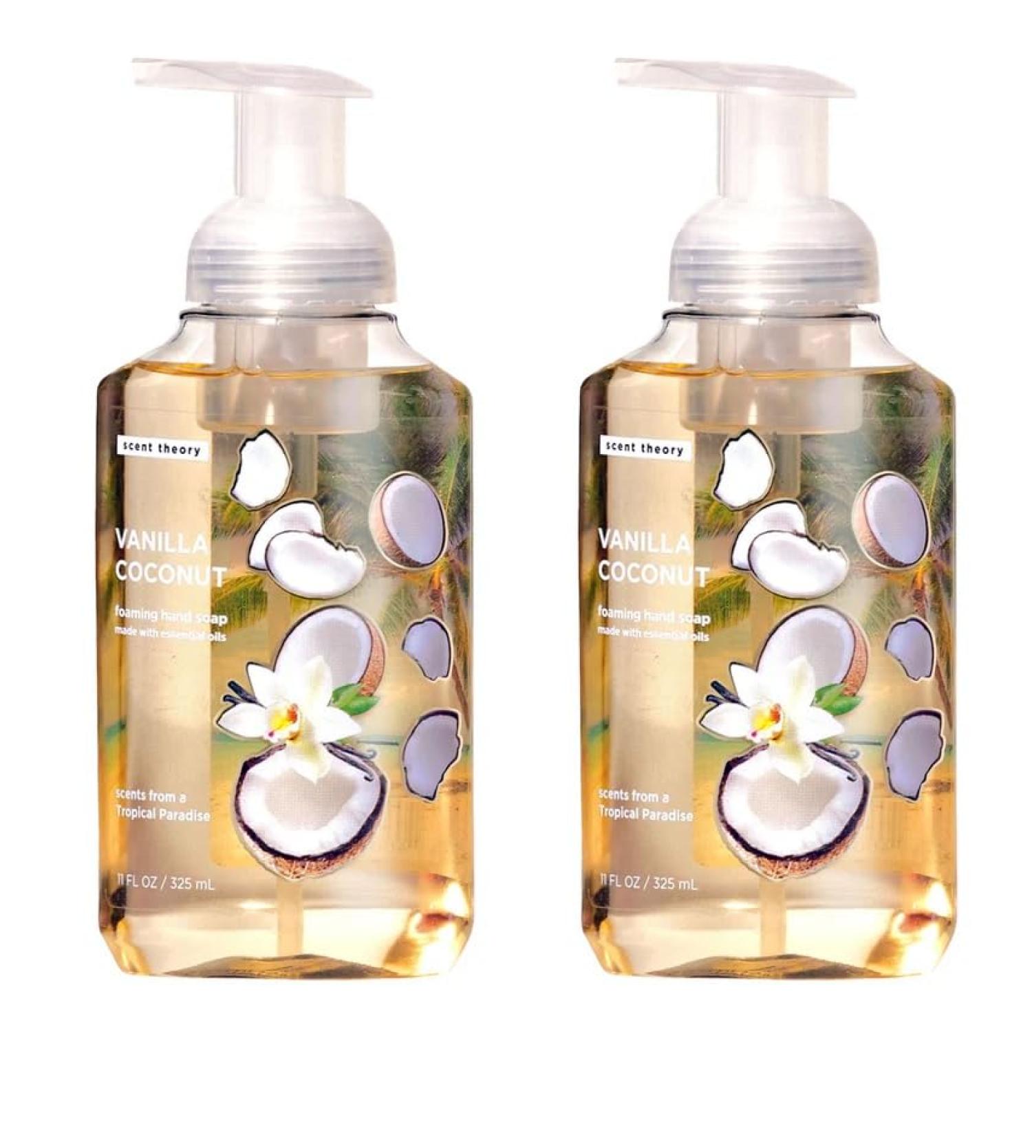 Vanilla Coconut Nature-Inspired Luxurious Foaming Hand Soap Made with Essential Oils 11 fl oz/325 ml (Pack of 2)