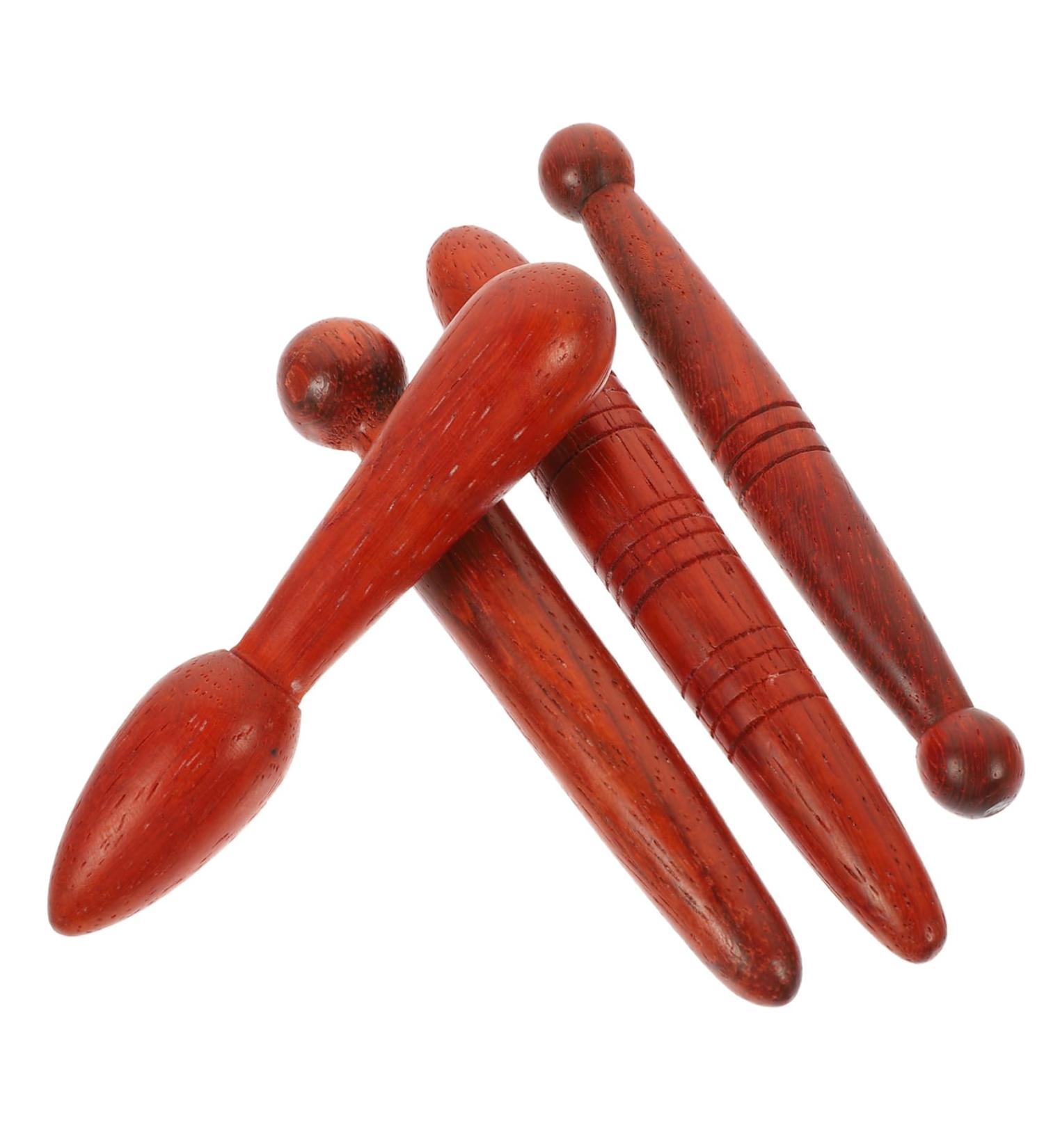 Gleavi 4-Piece Acupuncture Stick Set | Acupressure Bar & Foot Reflex Massage Tools | Wooden Deep Tissue Massager | Face Reflex Zone Relief | 12.50x1.00cm - Buy Online on GoSupps.com