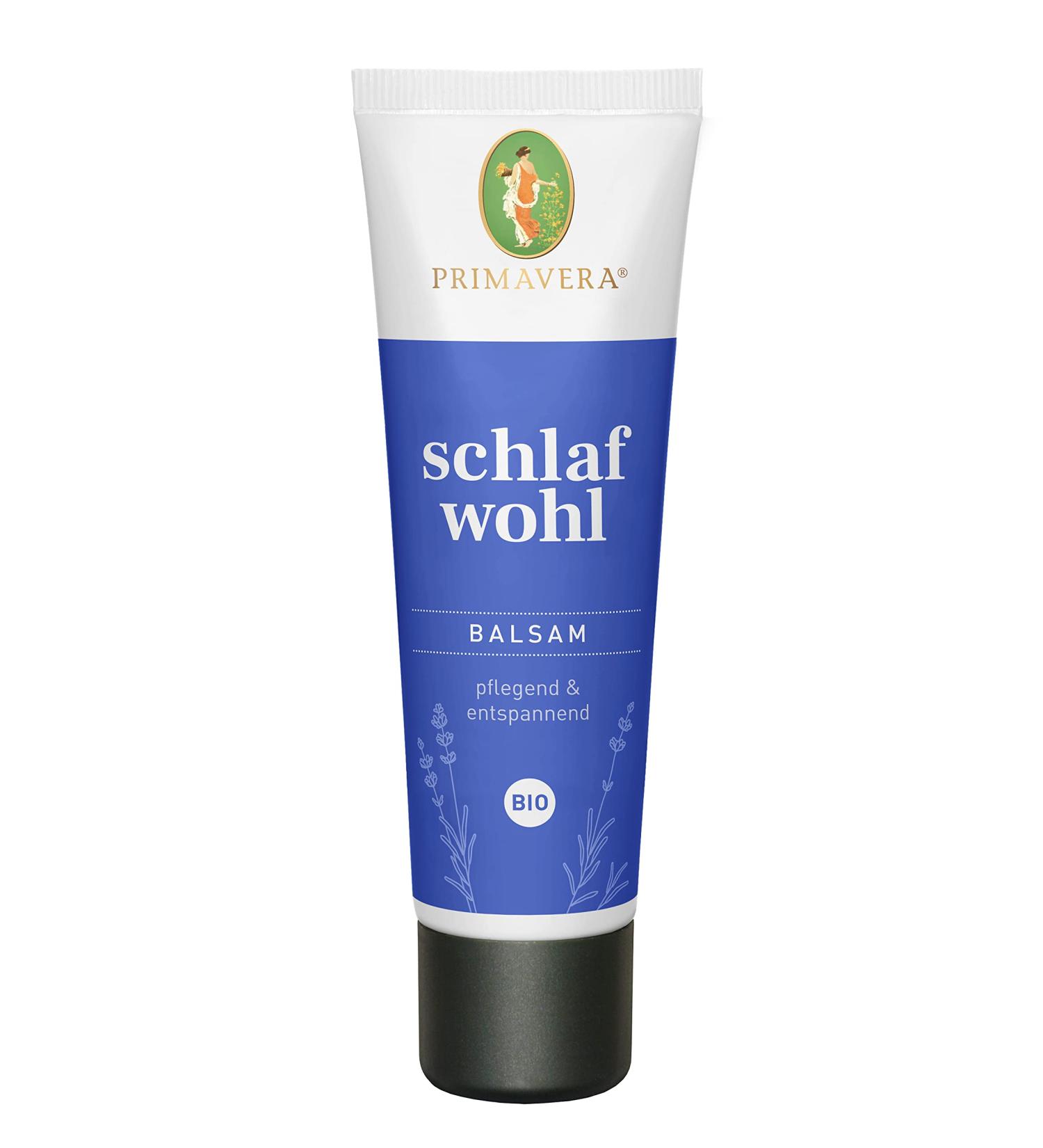 Primavera Sleepwohl Balsam Bio 50 ml - lavender vanilla and neroli fragrance - aromatherapy - relaxing for relaxing sleep - vegan