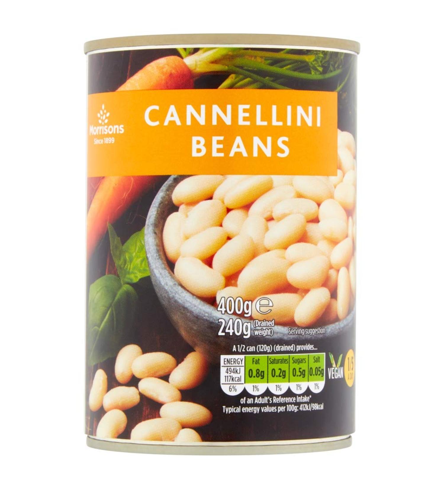Morrisons Cannellini Beans in Water 400 g x 12 400 g (Pack of 1)