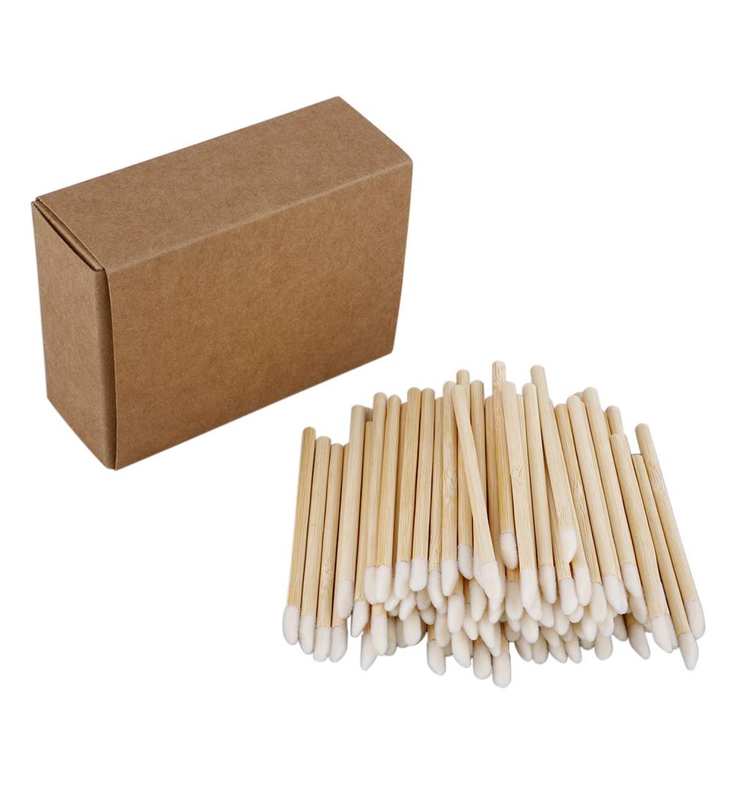 LIDEBLUE 100pcs Disposable Makeup Applicators Lipstick Applicators Applicator Lip Gloss Wand with Wooden Handle Lip Brushes for Lip Extension Application Makeup Kits - Buy Online on GoSupps.com