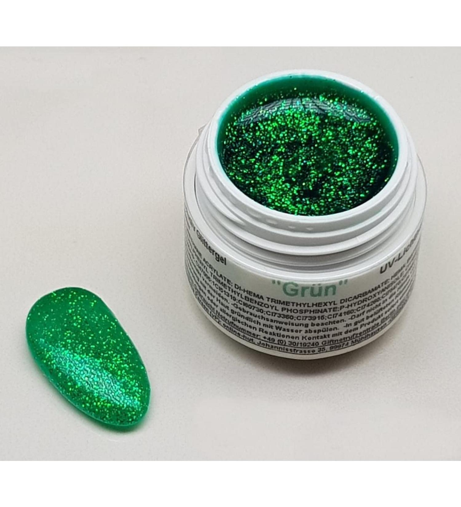 5ml UV Exclusiv glitter gel green
