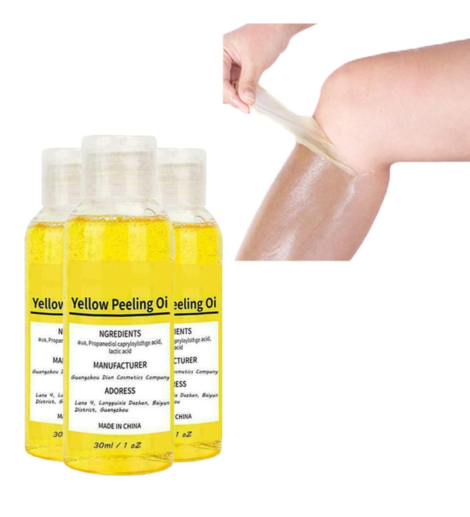 1/2/3PCS Super Strength Yellow Peeling Oil Exfoliating Dark Skin For Body Strong Yellow Peeling Oil Lighten Elbows Knees Hands Melanin Even Skin Tone And Whitening Skin (30ml 3PC) - Buy Online on GoSupps.com