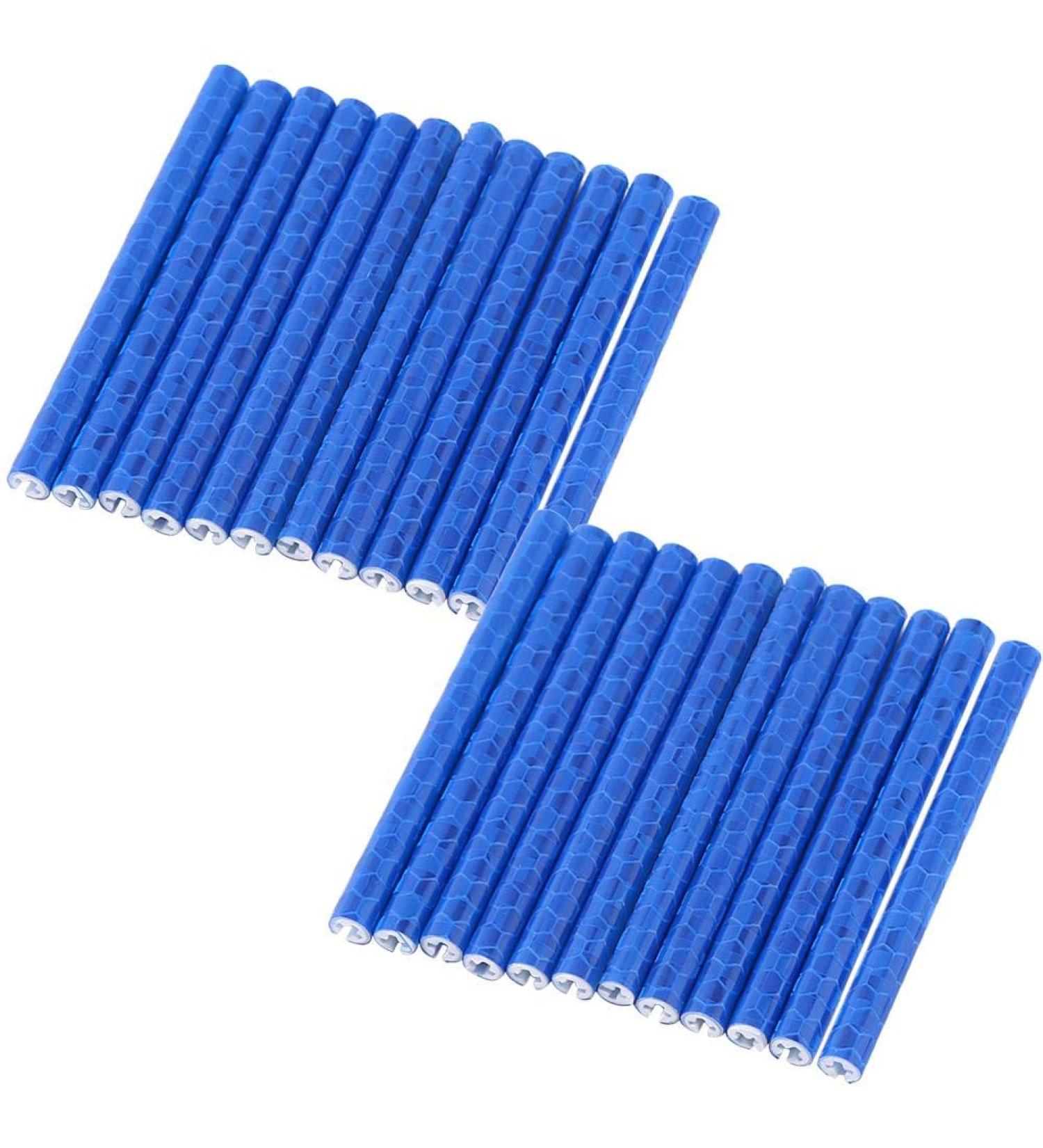 Dioche 24pcs Colorful Bike Wheel Lights - Reflective Cycling Spoke Reflector Clips in Blue - Buy Online on GoSupps.com