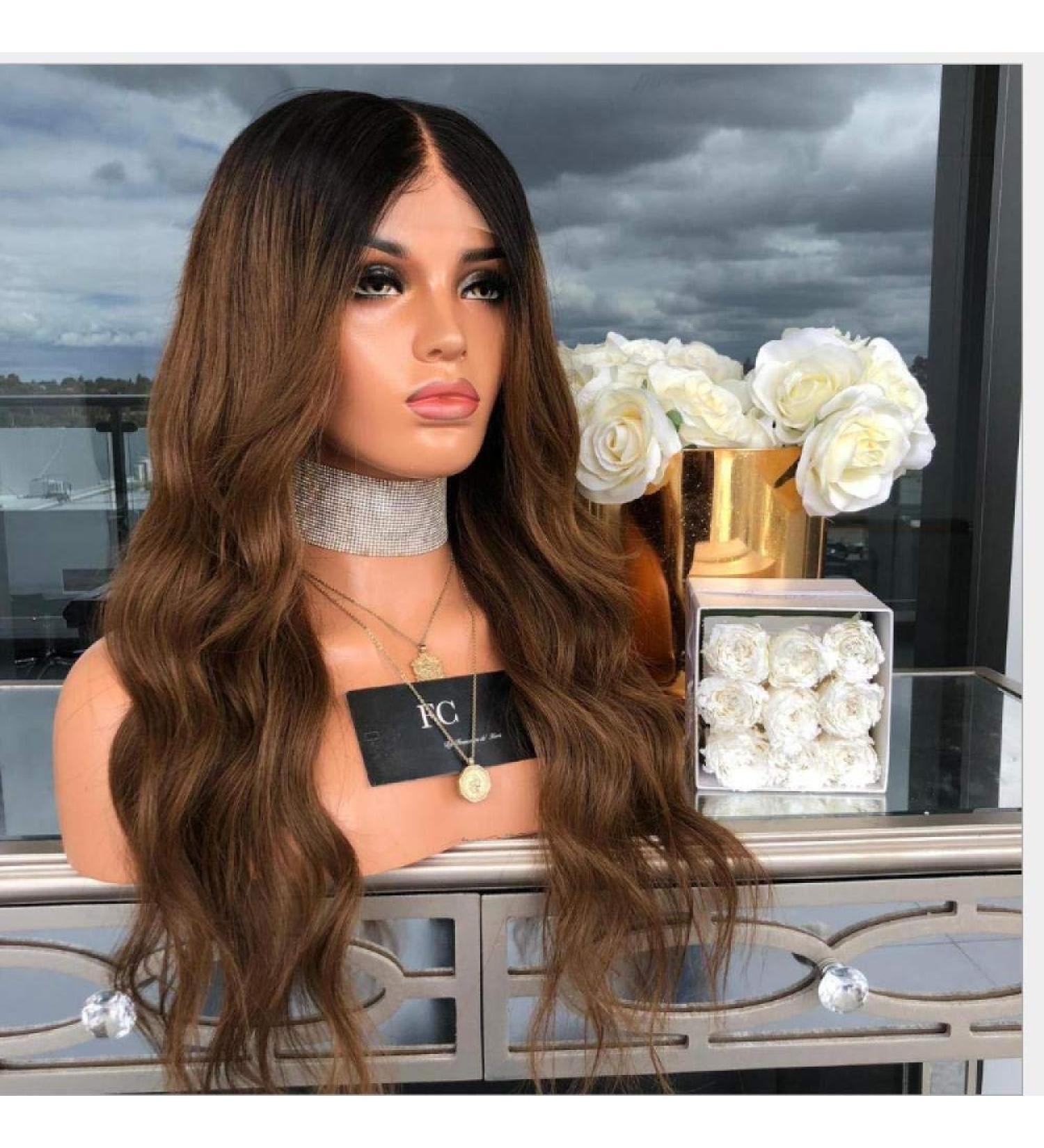Buy BGHJUE Brown Long Roll Synthetic Wig for Black Women | Heat Resistant African Wigs - eCommerce International Shipping - Buy Online on GoSupps.com