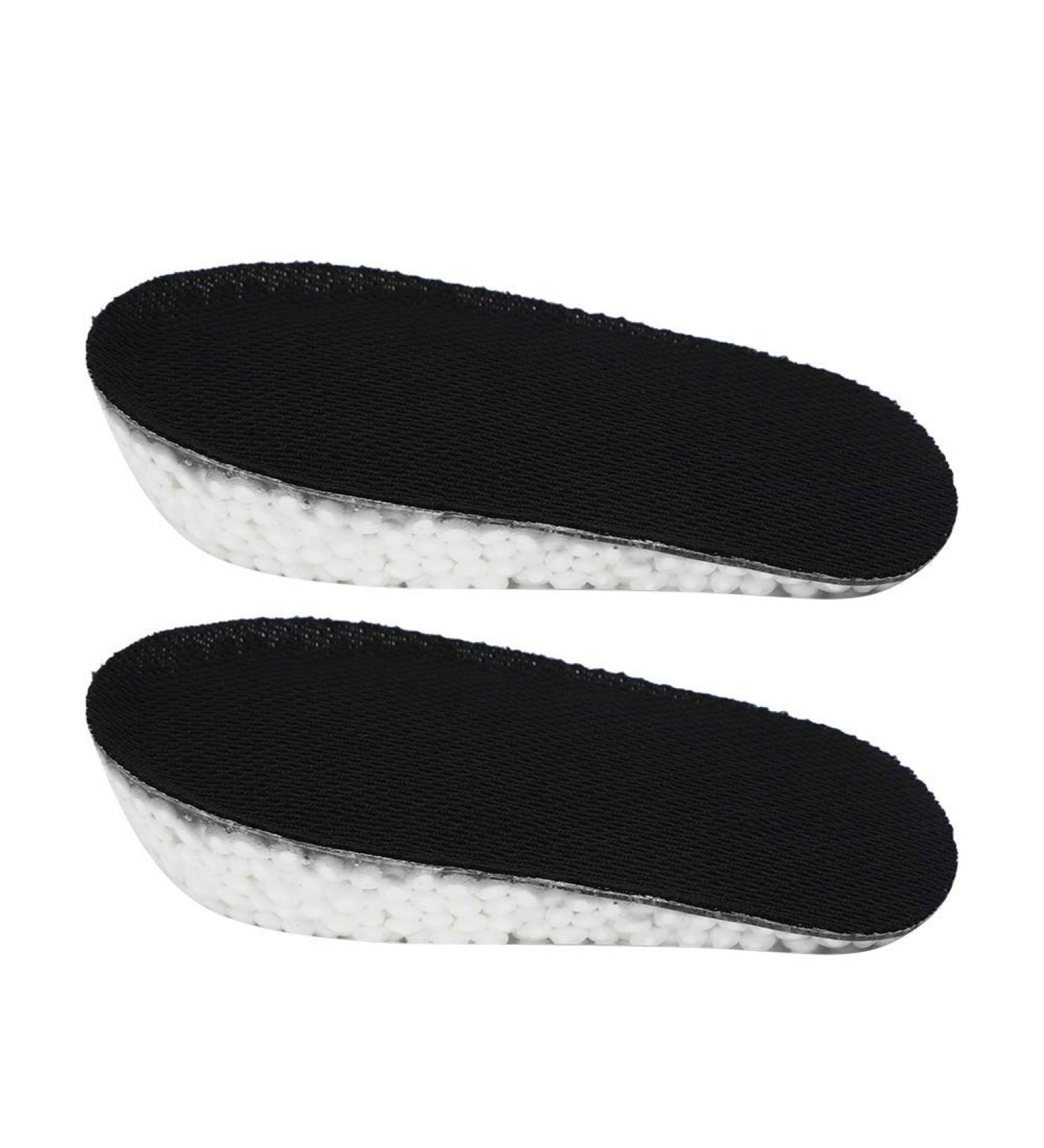 Premium Orthopedic Heel Lift Pair - 1.0 Inch Black Half Insole for Heel Pain and Leg Length Discrepancies - Buy Online on GoSupps.com
