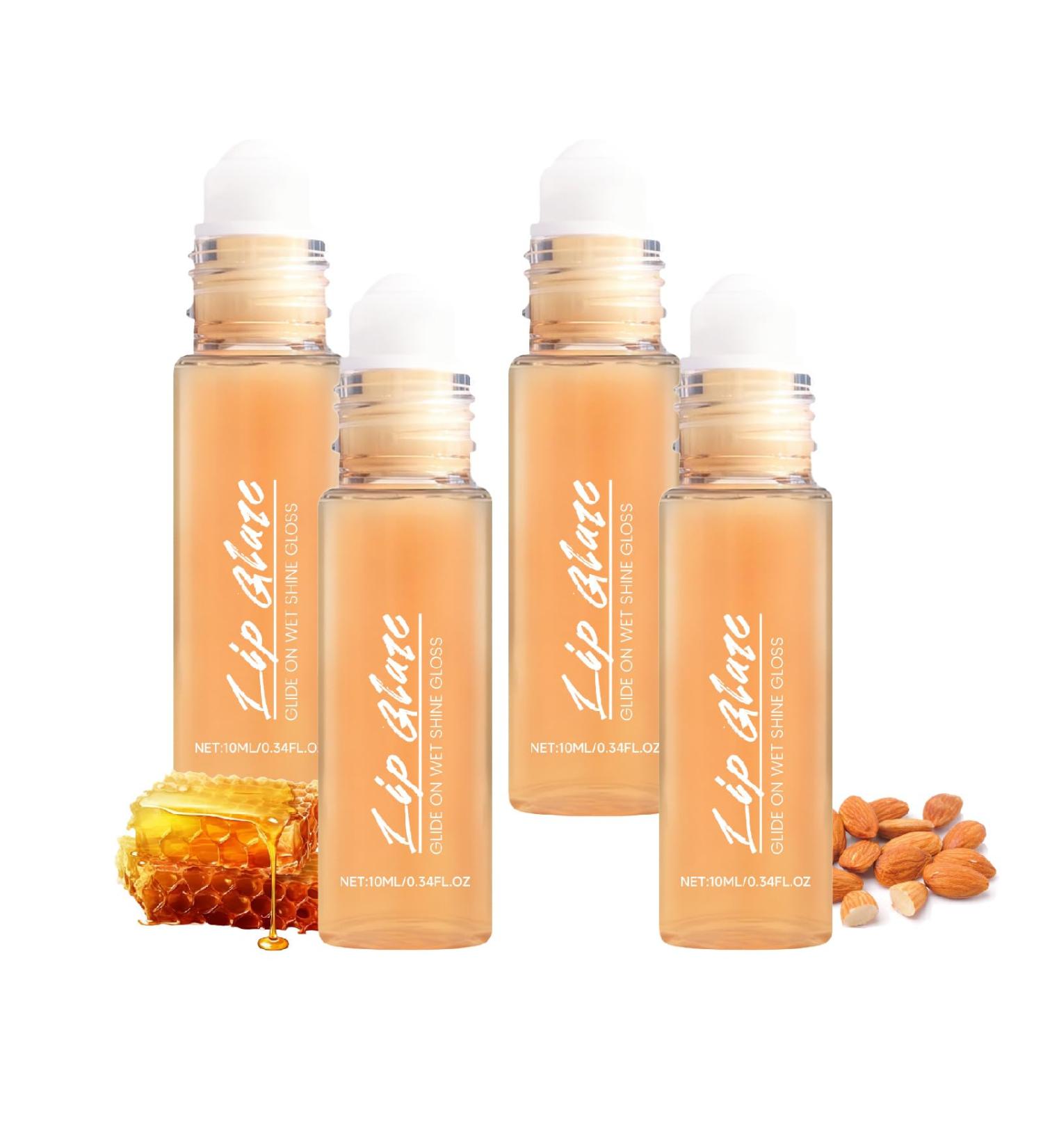  Hengxuan Apricot-Scented Moisturizing Lip Gloss for Dry Lips - Plant-Based Moisturizing Formula Silky Texture Mirror-Look Shine Daily Care for On-the-Go with a Plumping Effect (4) - Buy Online on GoSupps.com