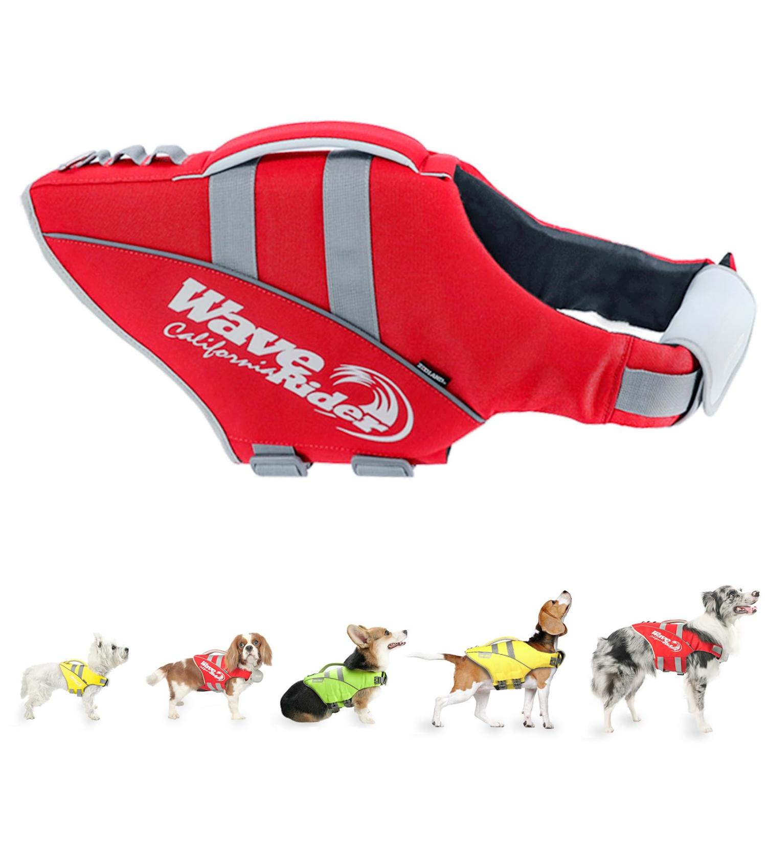 Zooland Dog Life Jacket | Durable & Adjustable Buoyancy Vest for Small Medium & Large Dogs - Reflective Safety Red - Buy Online on GoSupps.com