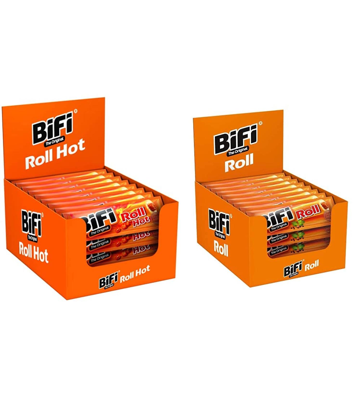 Bifi Roll Hot - 24 Pack | Hearty Savory Salami Snack in Dough Coat - International Shipping Available - Buy Online on GoSupps.com