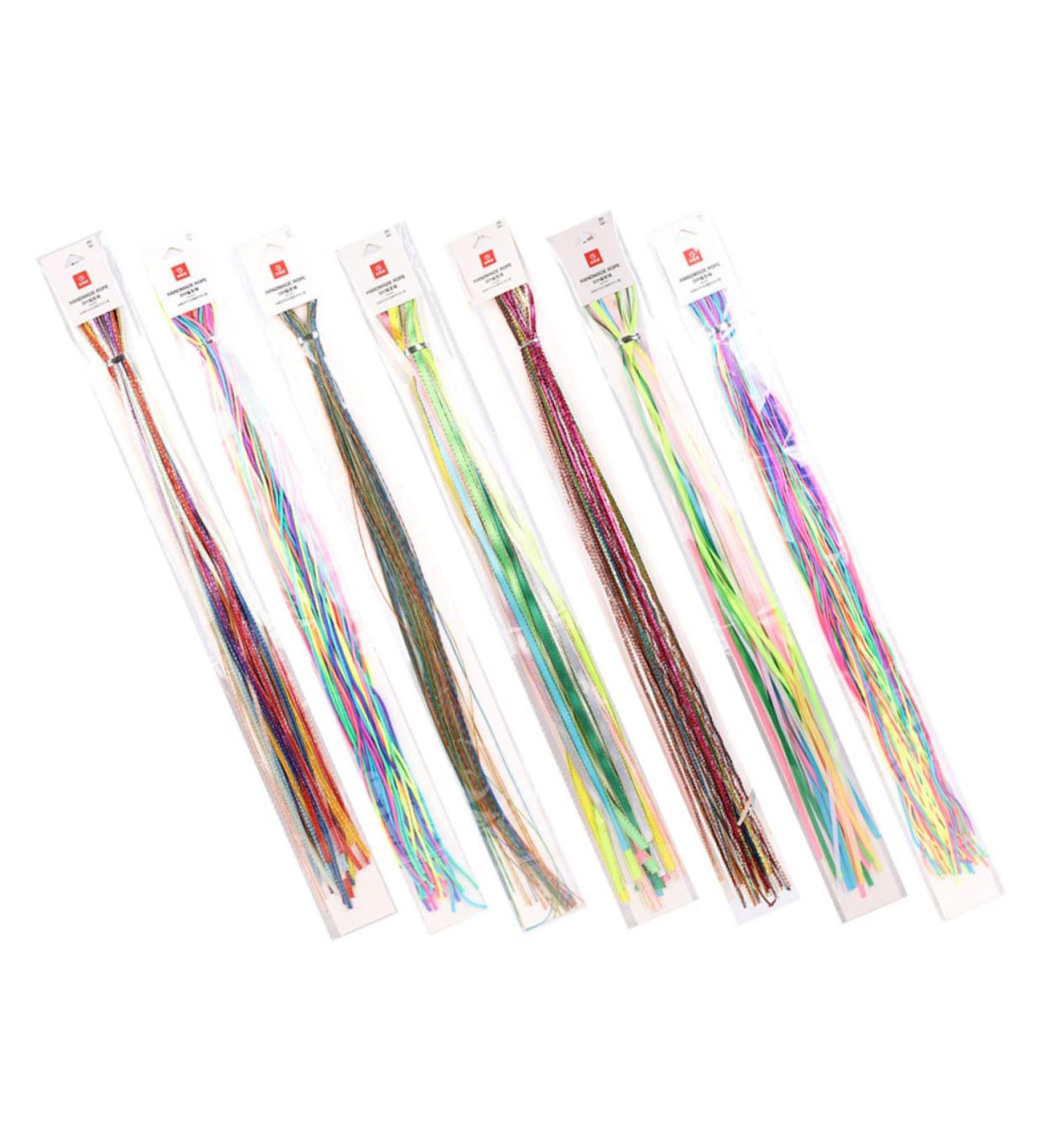 minkissy 7 Sets Colored Hair Rope Girls Hair Accessories Kids Wigs Hair Ties for Braids Hair Tinsel Braid String Fairy Hair Tinsel Kit Hip Hop Hair Tie Braiding Ropes Braided Ribbons Child - Buy Online on GoSupps.com