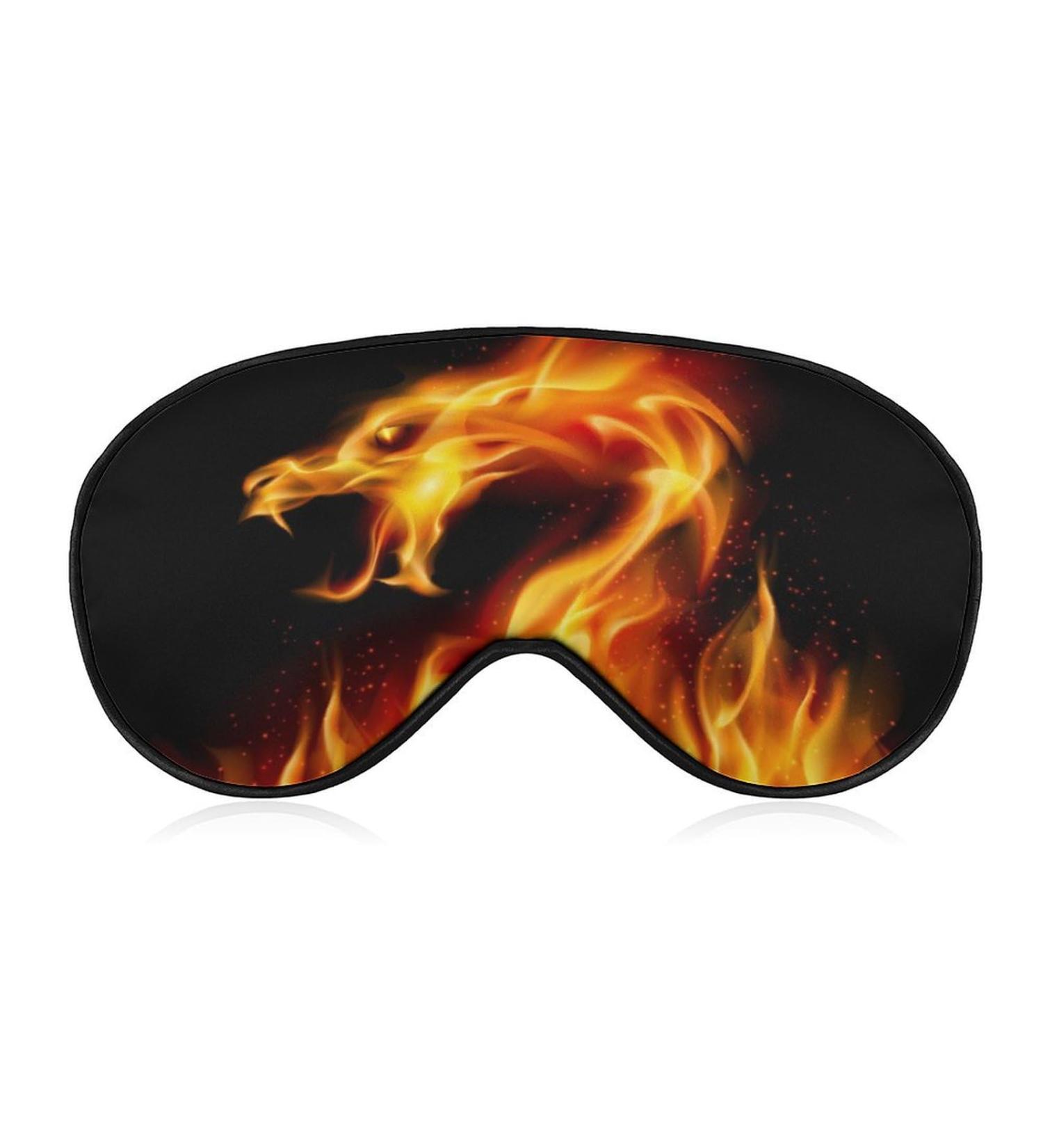 Sleep Mask - Abstract Fire Dragon Light Blocking Eye Mask with Adjustable Strap | Soft Sleep Shade Cover for Men & Women - Buy Online on GoSupps.com