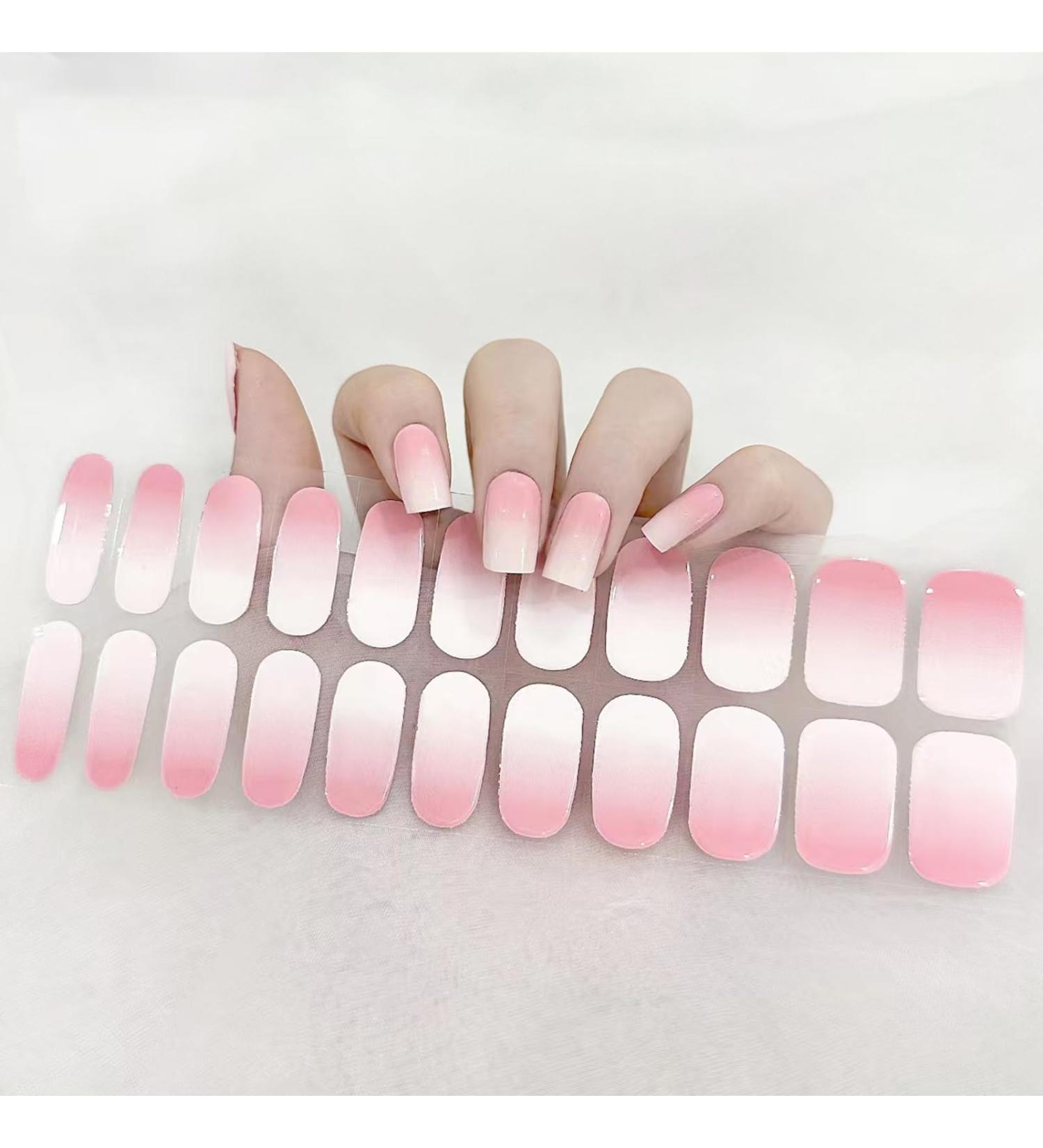 Buy 22 STK Self-Adhesive Gel Nail Stickers - Long-Lasting UV Hardening Nail Films | Salon Quality Red Nail Wraps for International Shipping - Buy Online on GoSupps.com