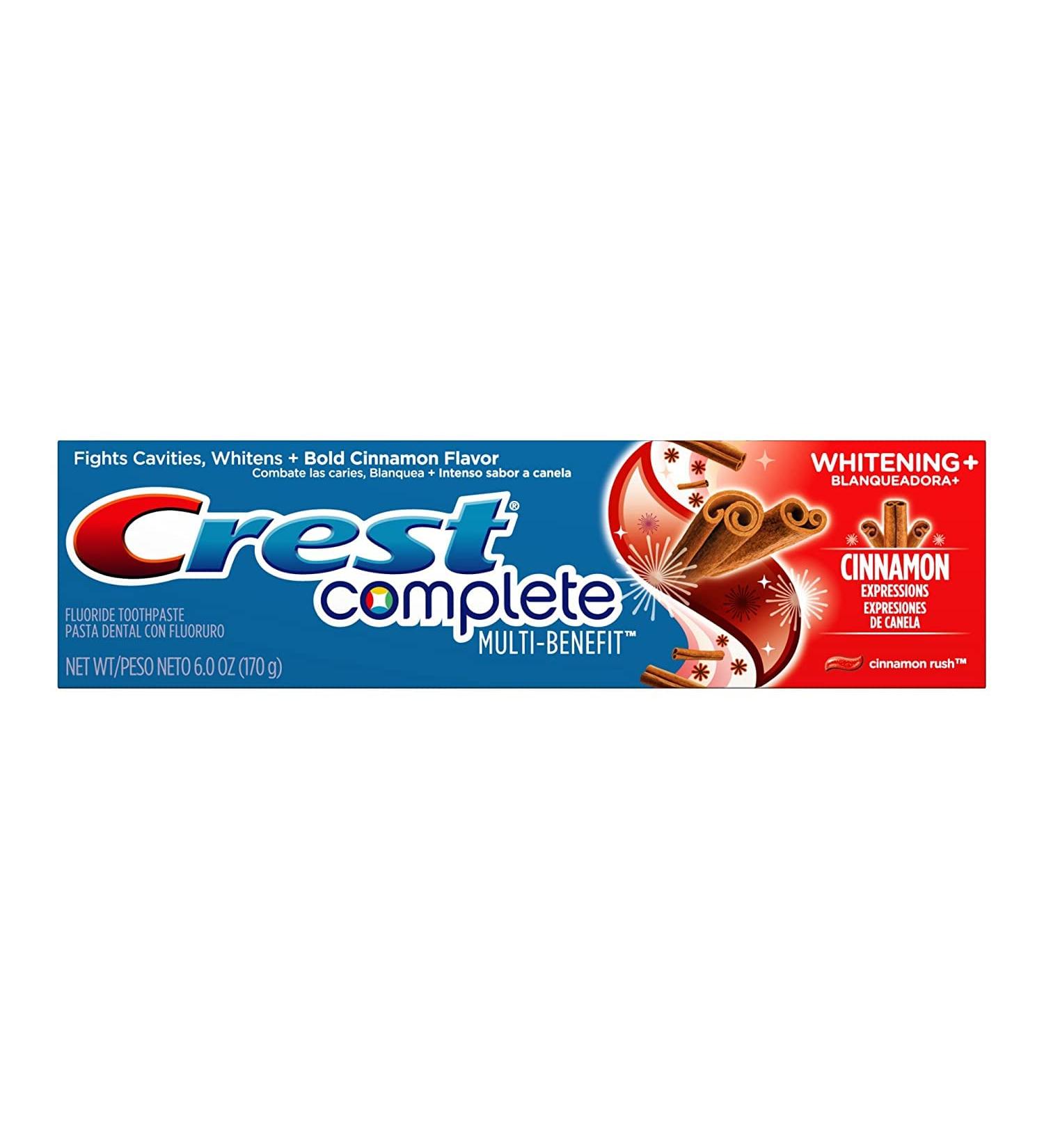 Crest Complete Cinnamon Rush Toothpaste 5.4oz (3 Pack) & 5.4oz (Pack of 2) - Freshens Breath and Protects Teeth - Buy Online on GoSupps.com