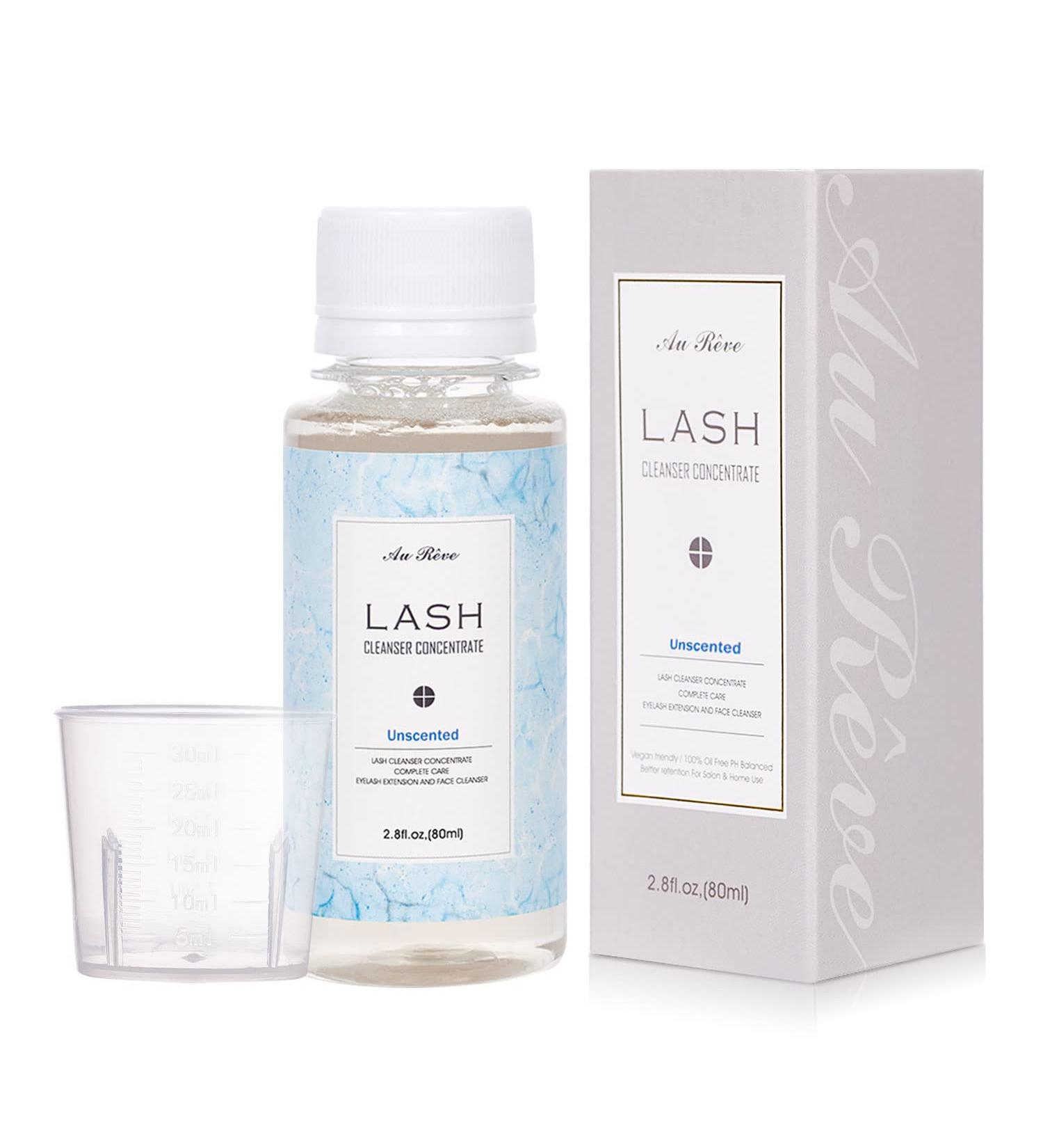 Lash Extension Cleanser 80ml Concentrate - Gentle DIY Eyelash Shampoo for Salon & Home Use - Non-Irritating Formula - Makes 8 Bottles (Unscented) - Buy Online on GoSupps.com