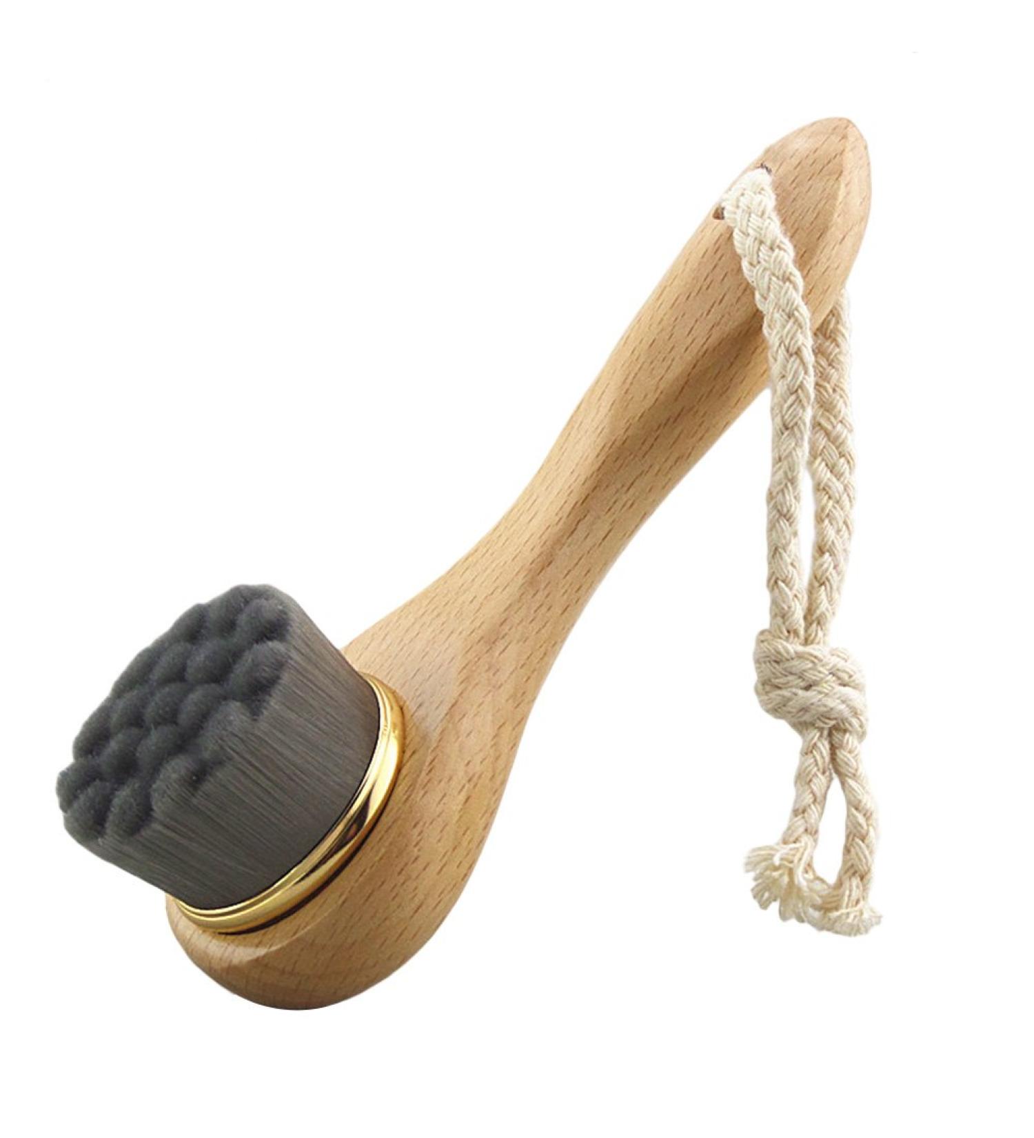 Healifty Facial Cleansing Brush | Soft Natural Bristles & Exfoliating Wooden Handle | Improve Skin Cleansing & Glow - International Shipping Available - Buy Online on GoSupps.com