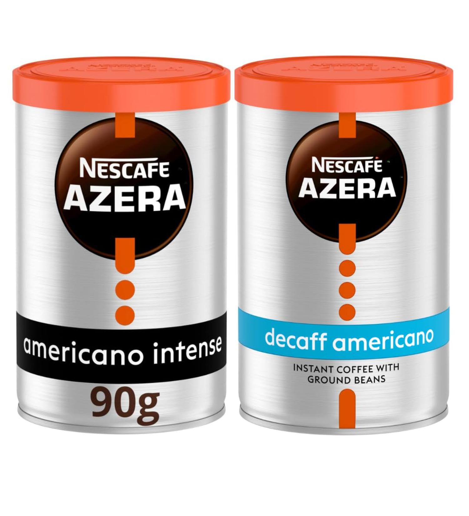 Azera Americano Decaf Instant Coffee 90g & Intenso Instant Coffee 90g Medium Blend(Bundle Consisting of 2 Pack Nescafe Bundle) - Buy Online on GoSupps.com