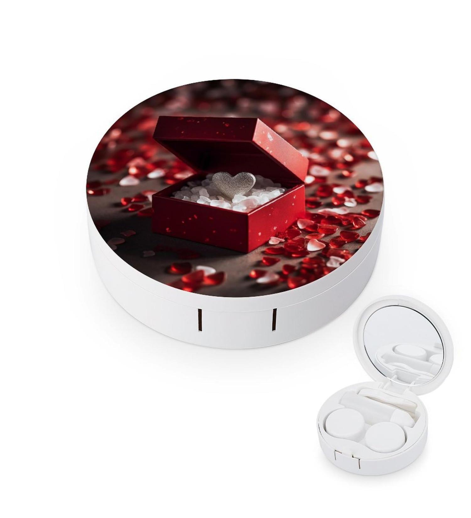Valentine's Day Contact Lens Case Gift Box - Portable Travel Storage Solution - Buy Online on GoSupps.com