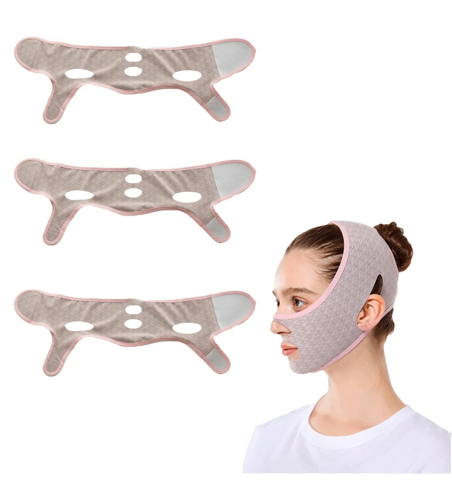 FanTuan V Line Beauty Sleeping Mask Face Mask for Sculpting and Lifting Chin Strap for Double Chin Reduction VLine Shaping and Contouring Breathable and Comfortable 3 Pack 3 Pack - Buy Online on GoSupps.com