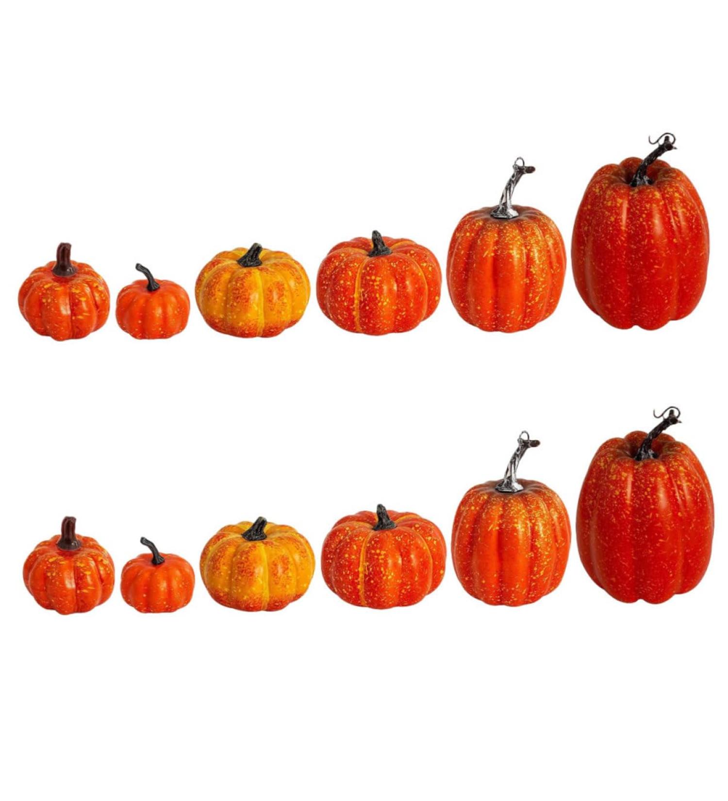 Cabilock 12pcs Pumpkin Fall Decor Thanksgiving Pumpkin Decor Rustic Fall Decor Faux Pumpkins Simulated Pumpkin Halloween Pumpkin Ornament Harvest Decorative Pumpkins Foam Autumn Reward - Buy Online on GoSupps.com