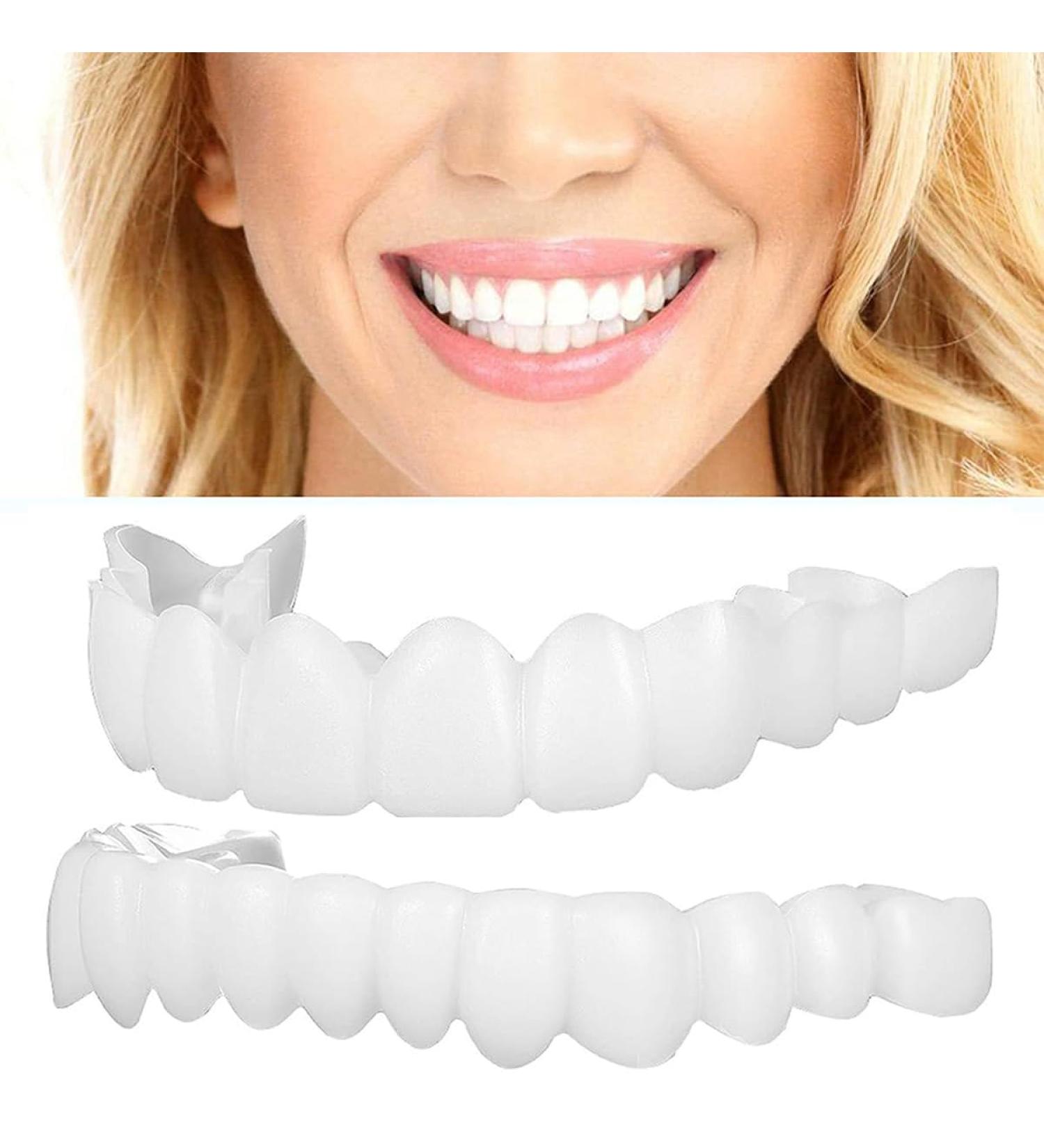 Fluktrix 2 Pair Instant Veneers - Adjustable Temporary Dentures & Cosmetic Tooth Covers for Men & Women - Buy Online on GoSupps.com
